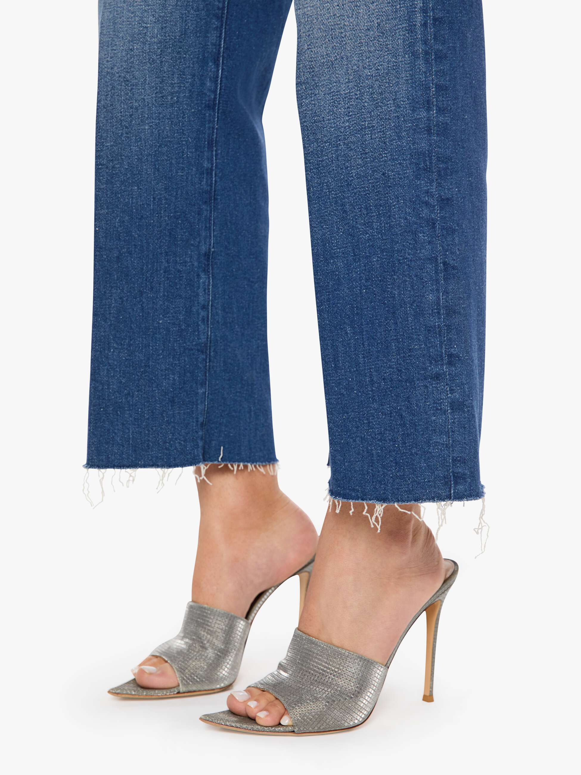 Mother Rambler Flood Fray Jeans Deluxe Edition Straight