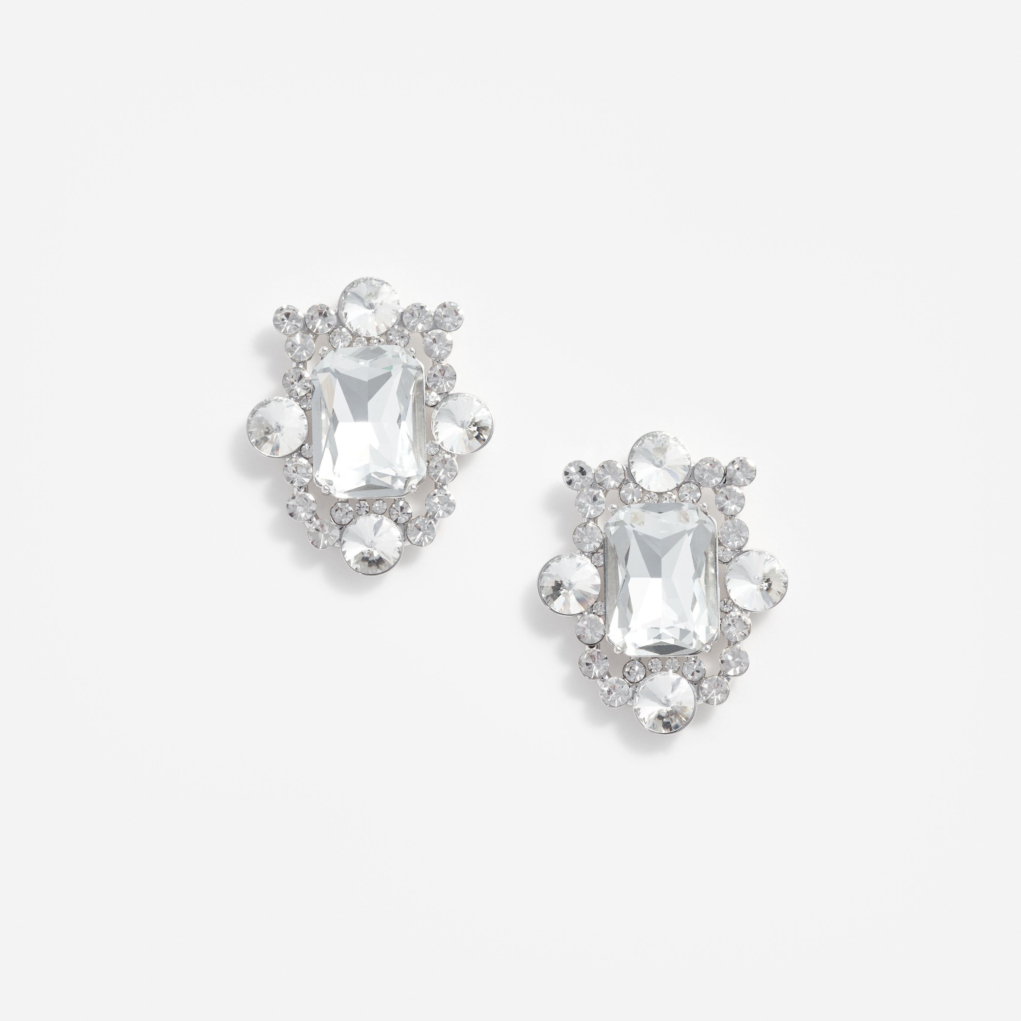 Self Portrait Silver Crystal Cluster Ohrringe Silber