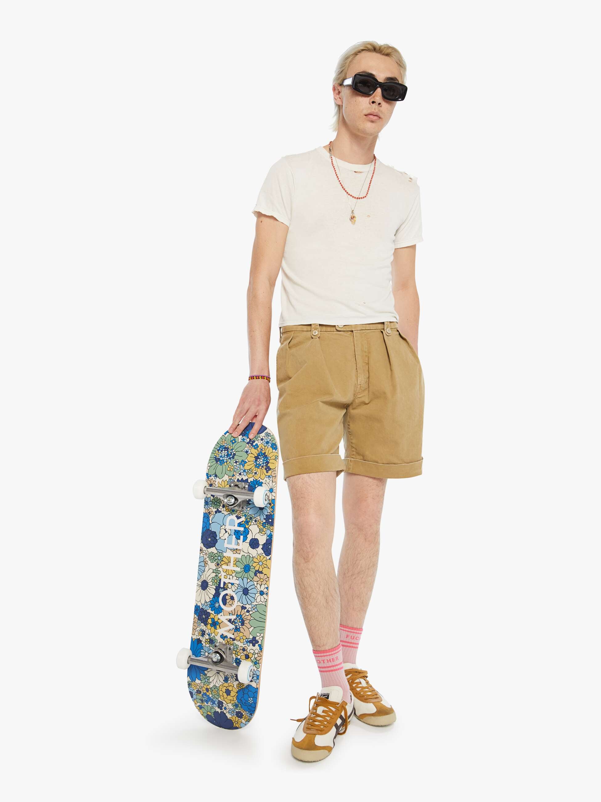 Mother The Head Honcho Short Shorts Khaki Baumwolle