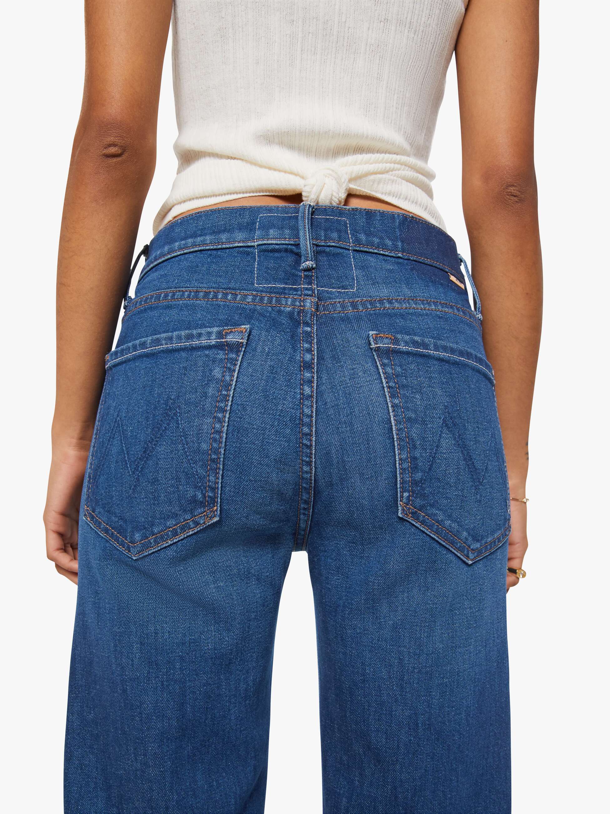 Mother Denim The Lil Kick It Jeans Made In The Shade Dunkelblau