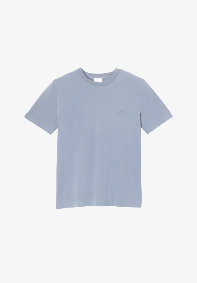 A.P.C. Rue Madame T-Shirt graublau Bio-Baumwolle