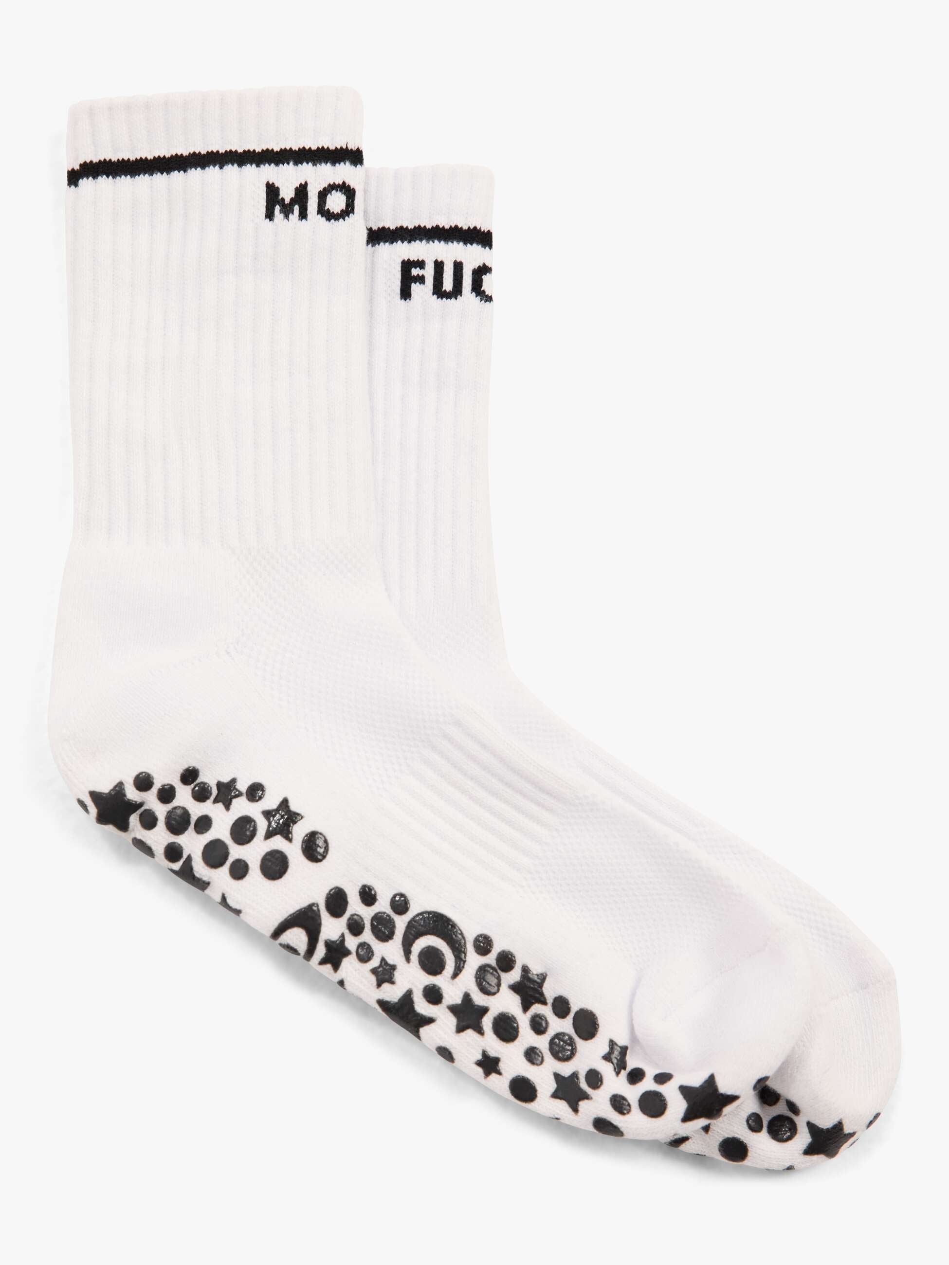 Mother Accessories MF Pilates Socken Weiss Grip Sohle