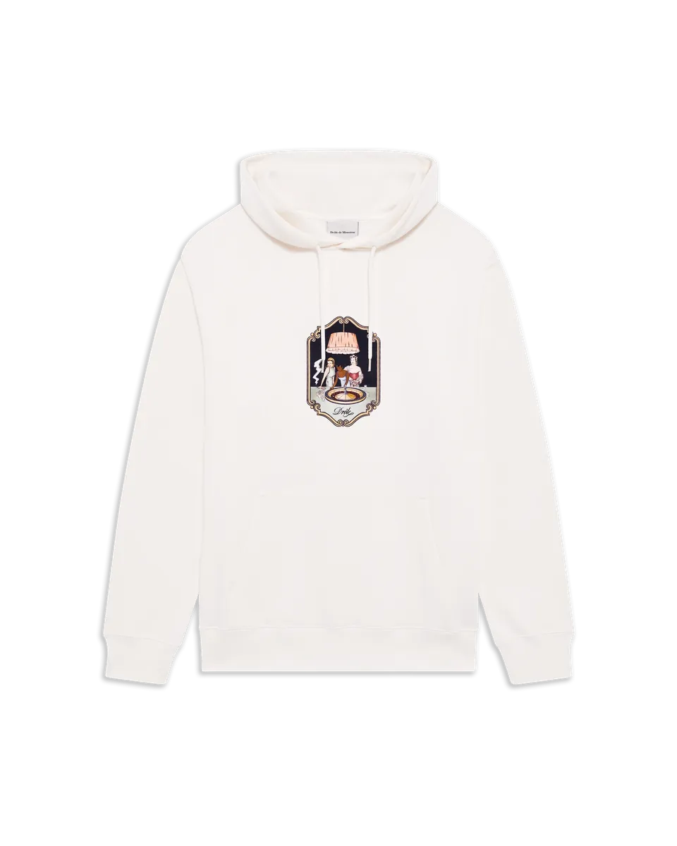 Drôle De Monsieur Casino Scene Hoodie Kapuzenpullover Ecru