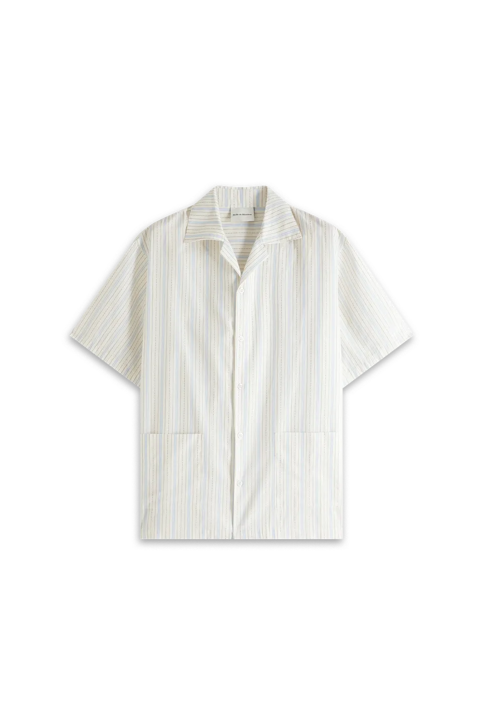 Drôle De Monsieur La Chemise Rayée Hemd Hellblau Baumwolle