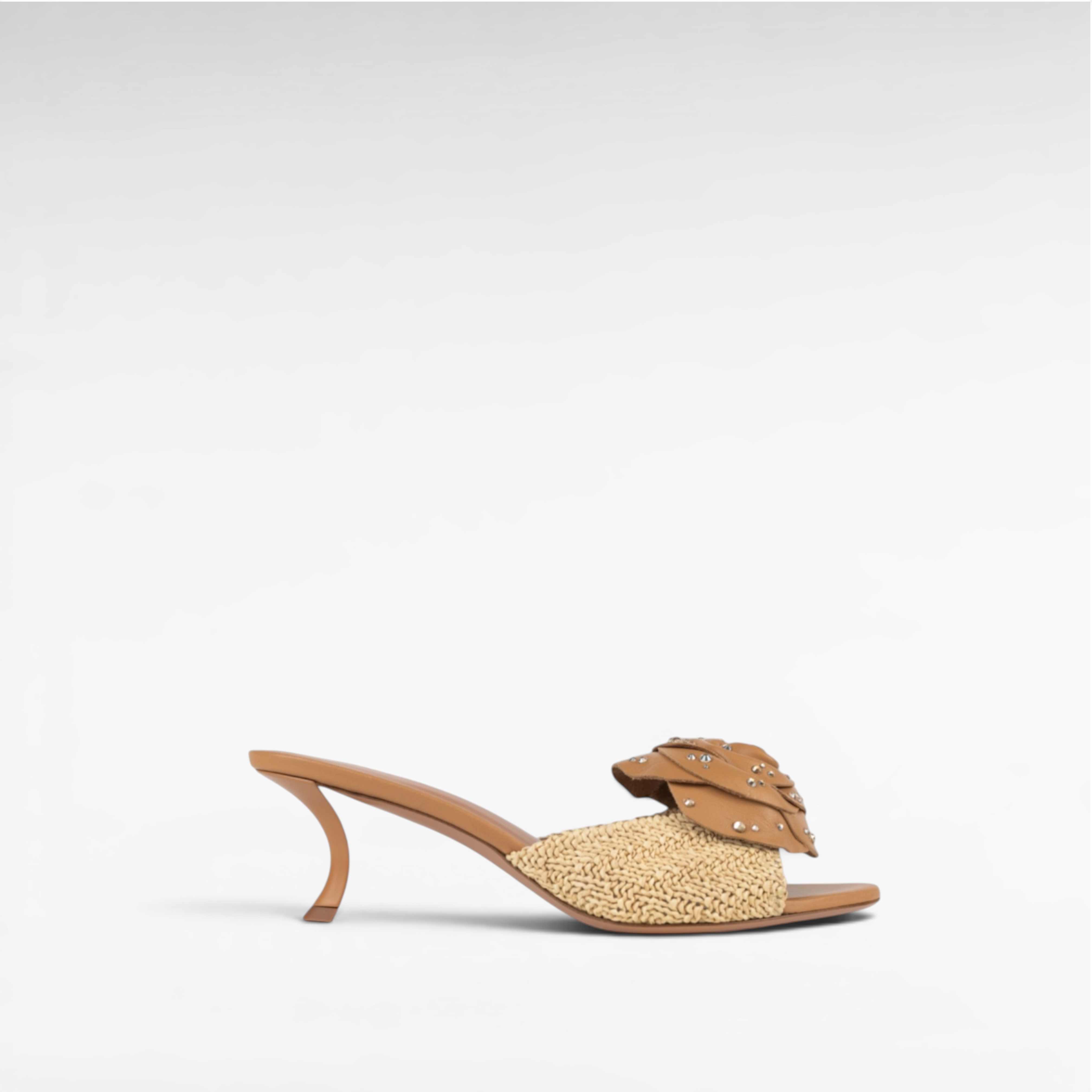 Gedebe Paris Bloom Raffia Mule Lederblume Gr.38