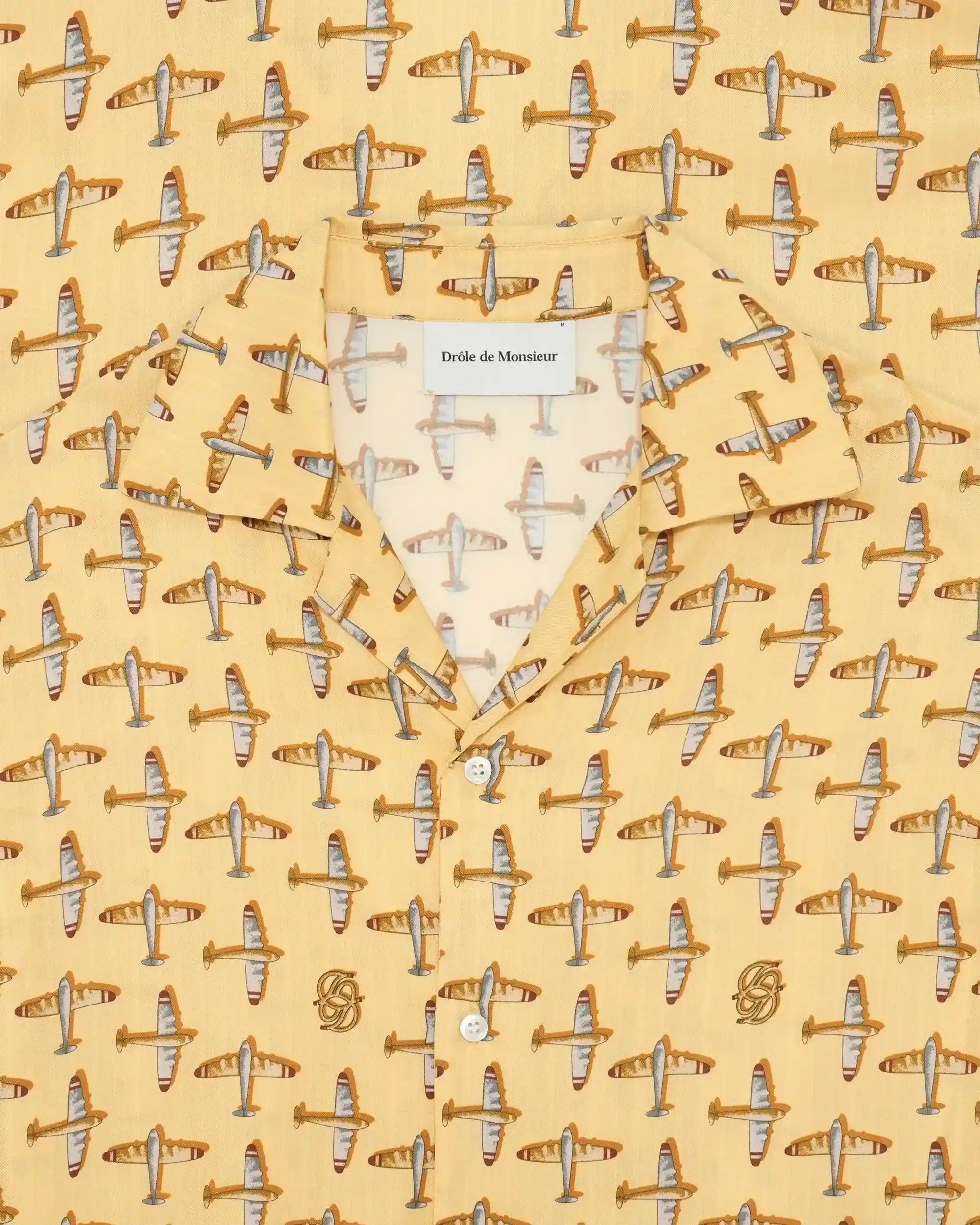 Drôle De Monsieur Chemise Skyline Hemd Viskose Gelb