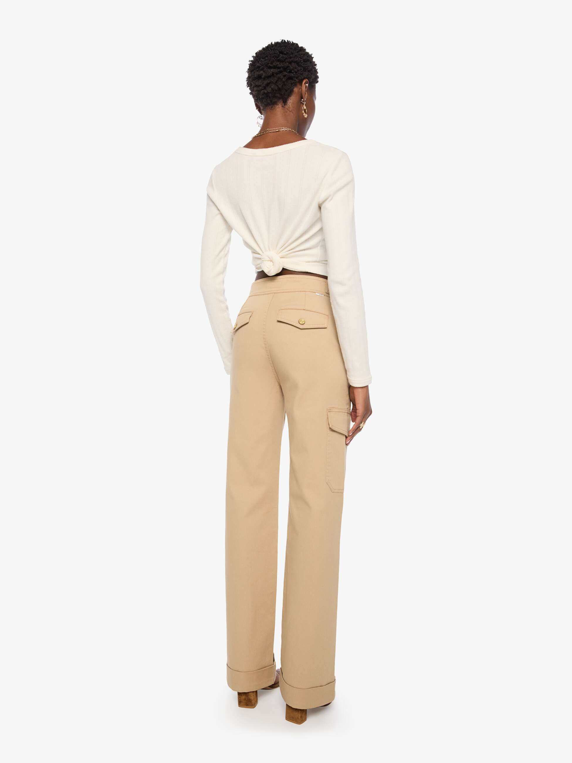Mother The Prep Tune Up Cargo Sneak Cuff Hose Khaki