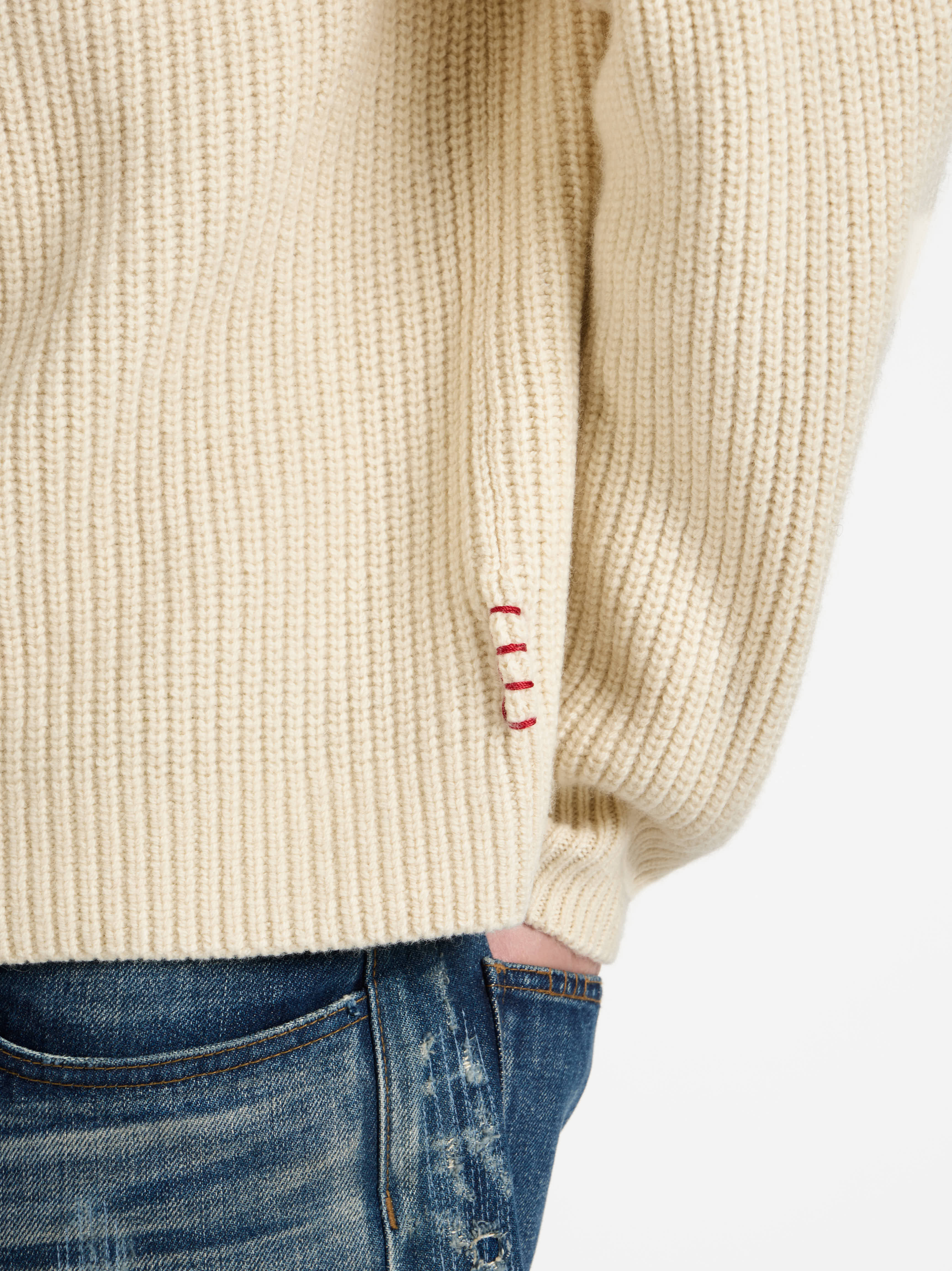 J.W.Anderson V-Neck Cardigan Ivory Herren Yak