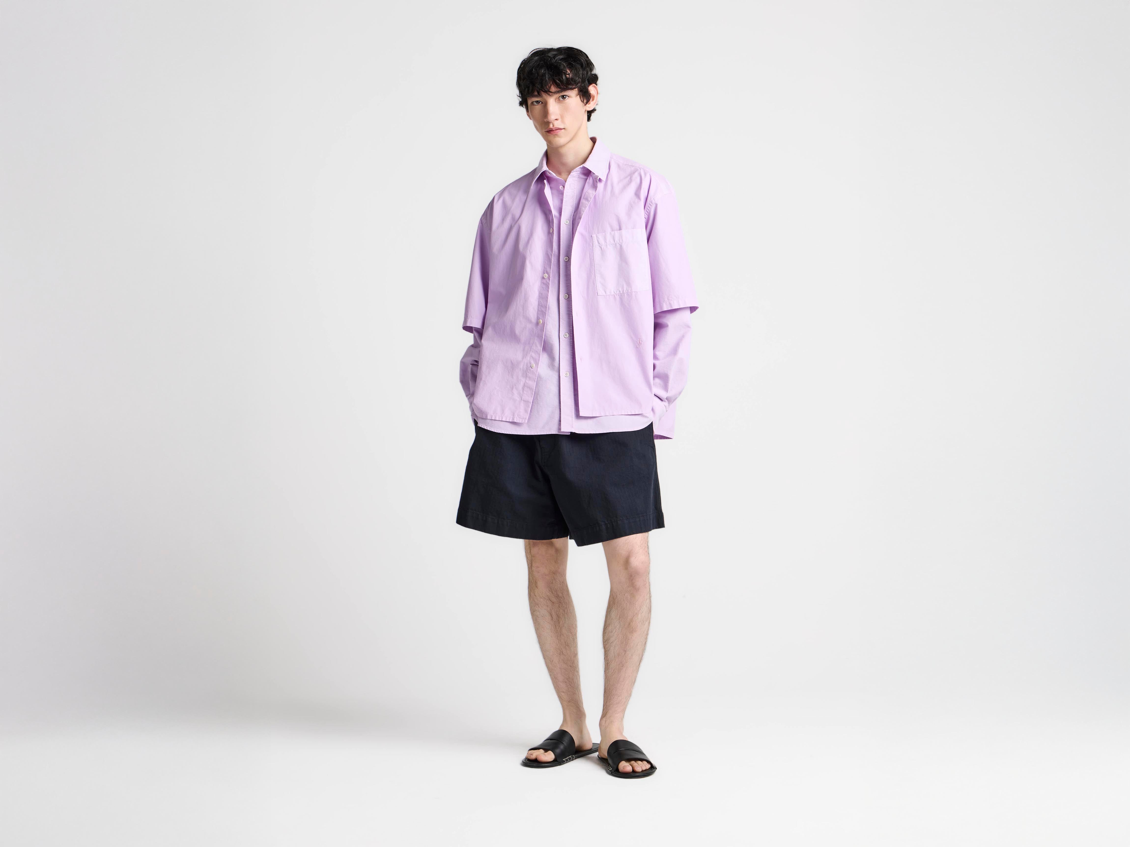 J.W.Anderson Shirts Double-Layered Hemd Herren Lila 48