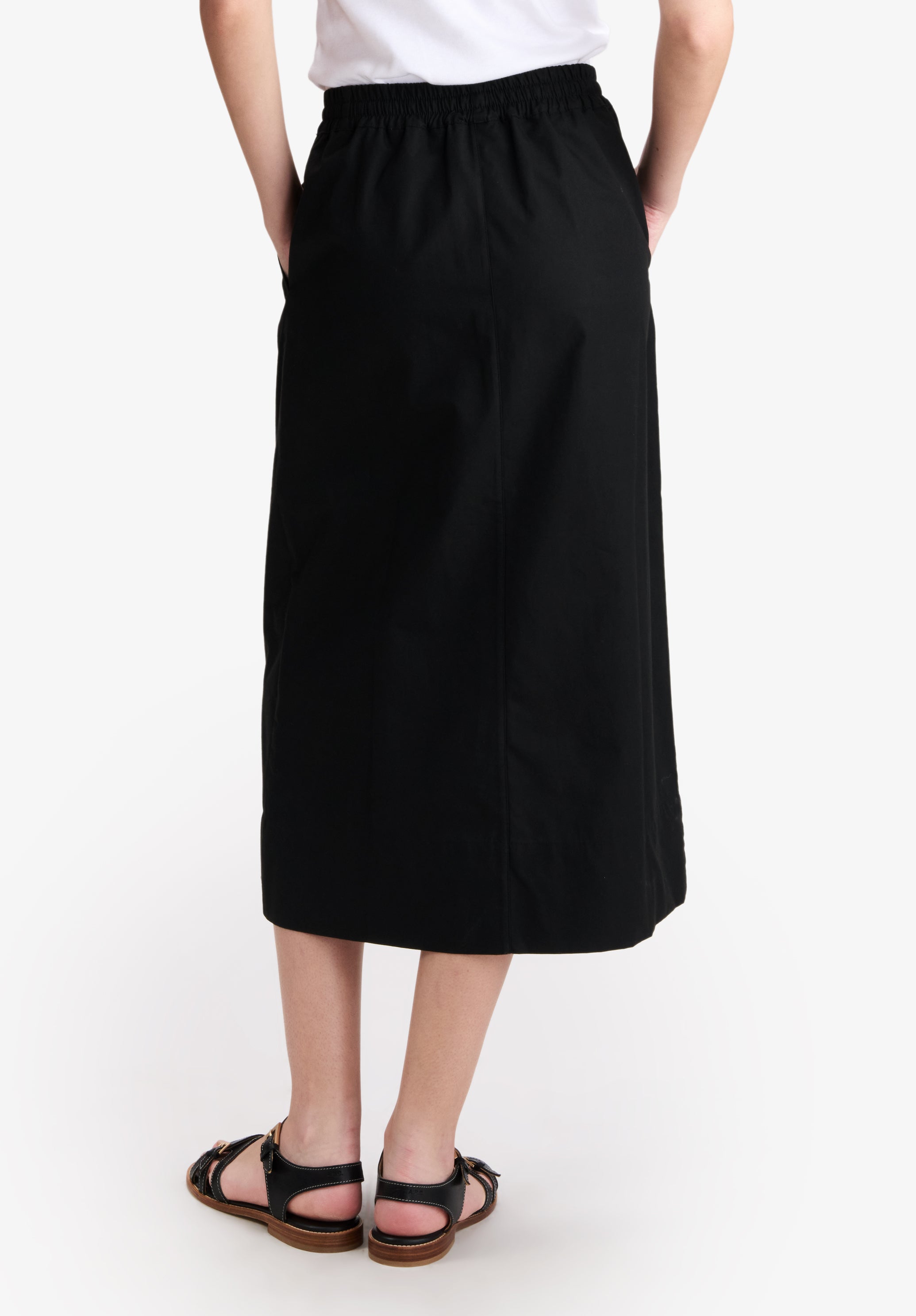 A.P.C. Rock Schwarz Bio-Baumwolle wadenlang Gr. 38