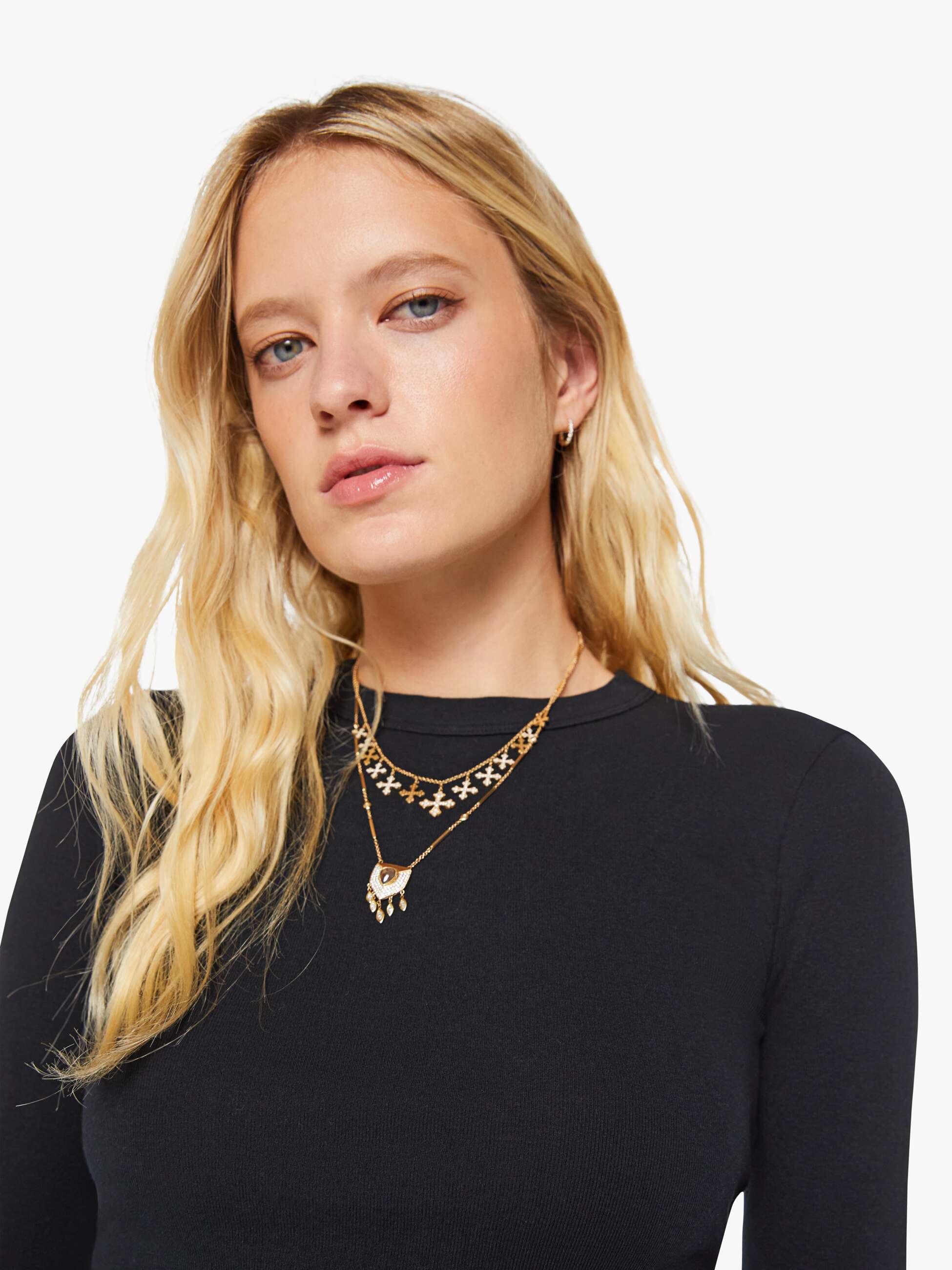 Mother Itty Bitty Crop Langarmshirt schwarz XS-XL