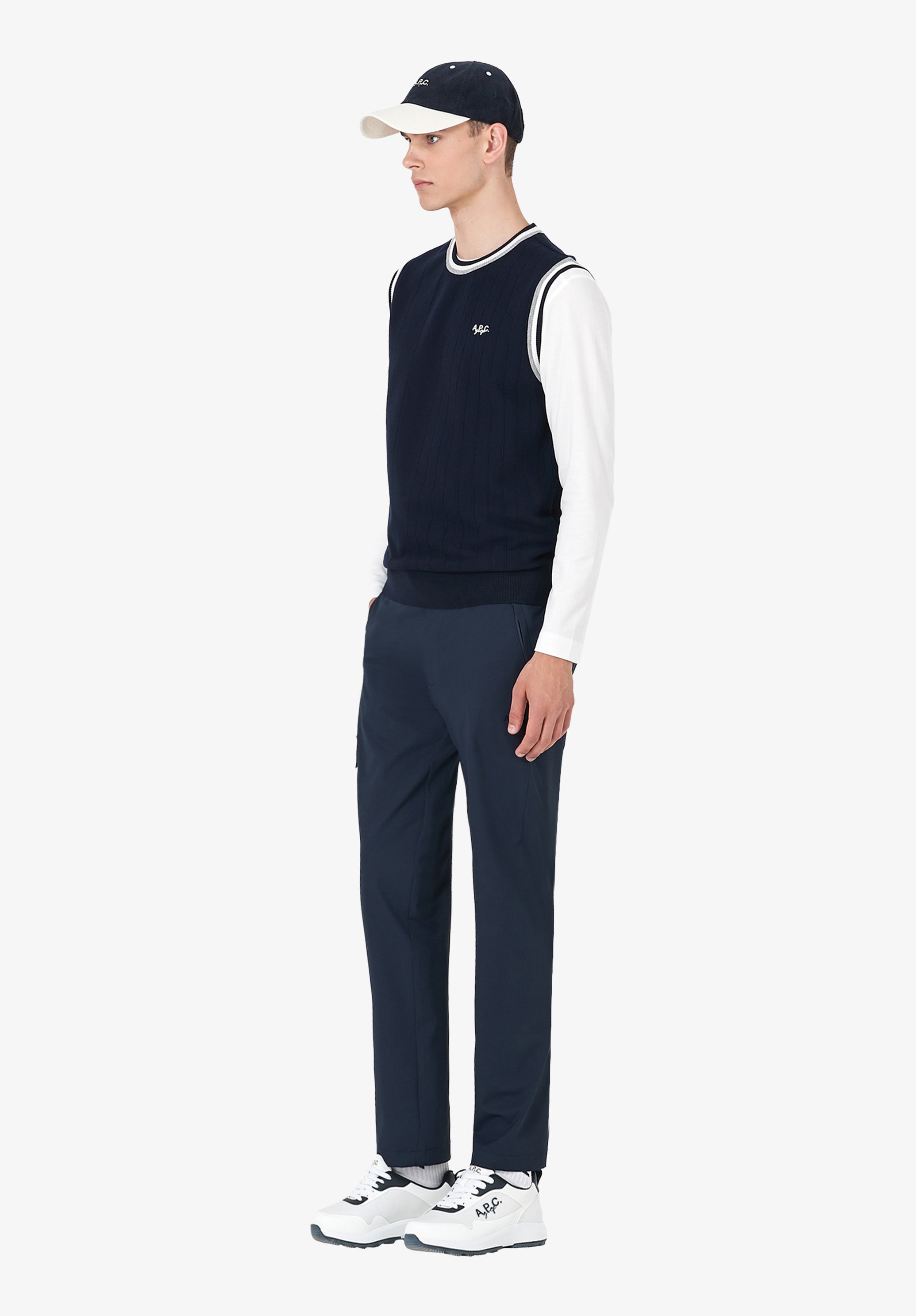 A.P.C. Golf Ärmelloser Pullover Rundhals S-XL
