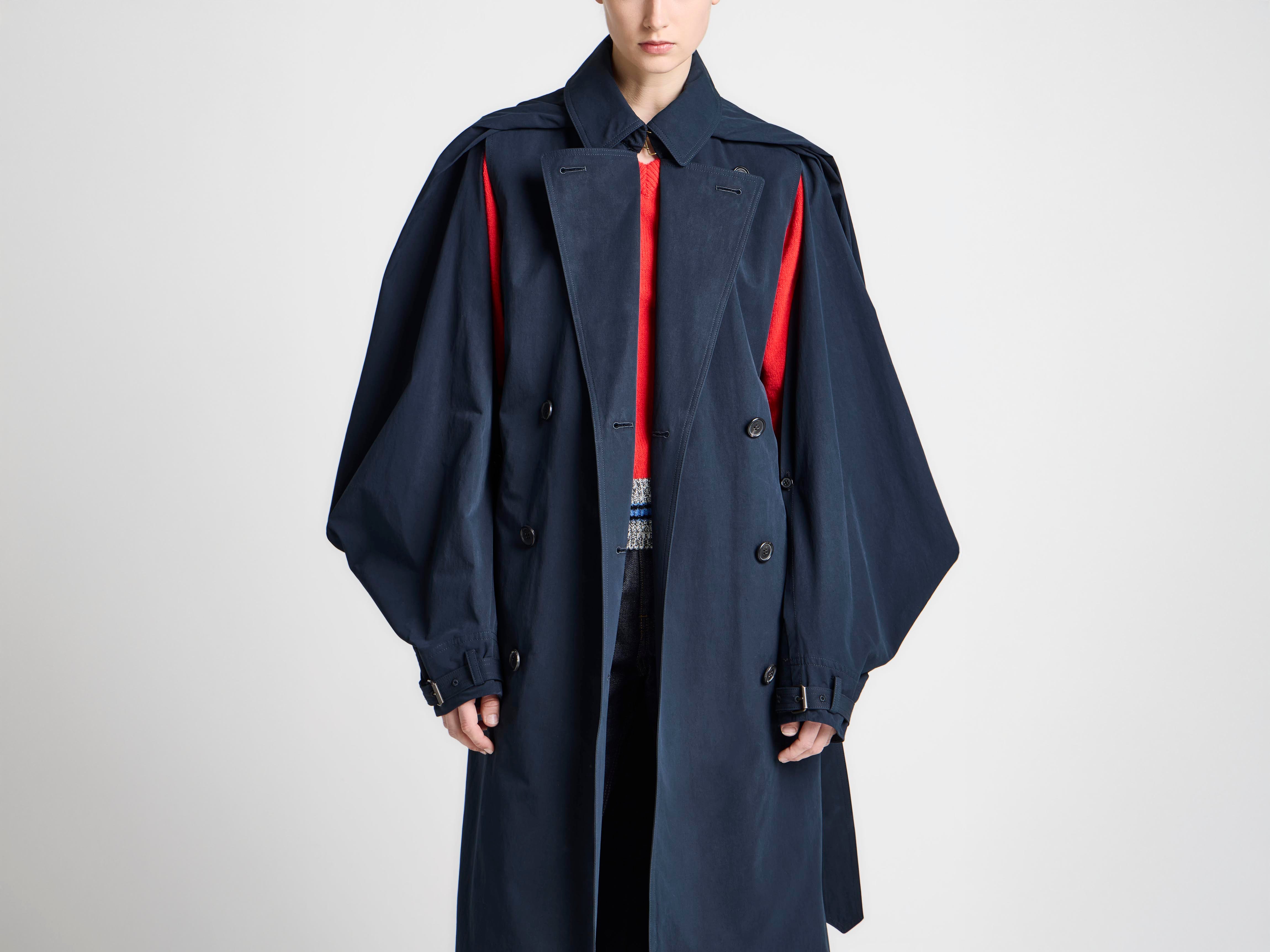 J.W.Anderson Cape Trench Coat Trenchcoat Dark Navy Gr. 04-14