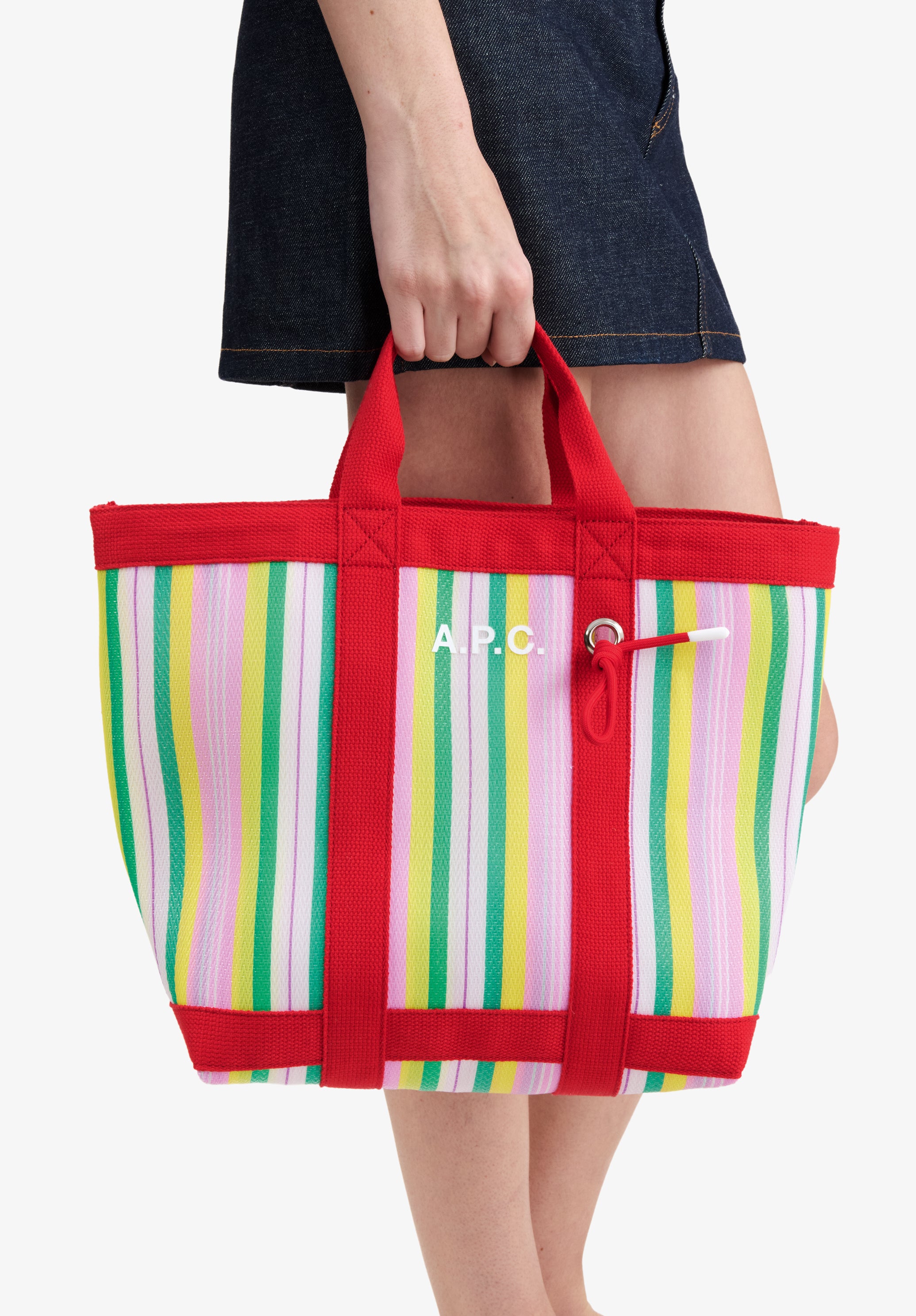 A.P.C. Blaubeere Shopper blau gross Logo