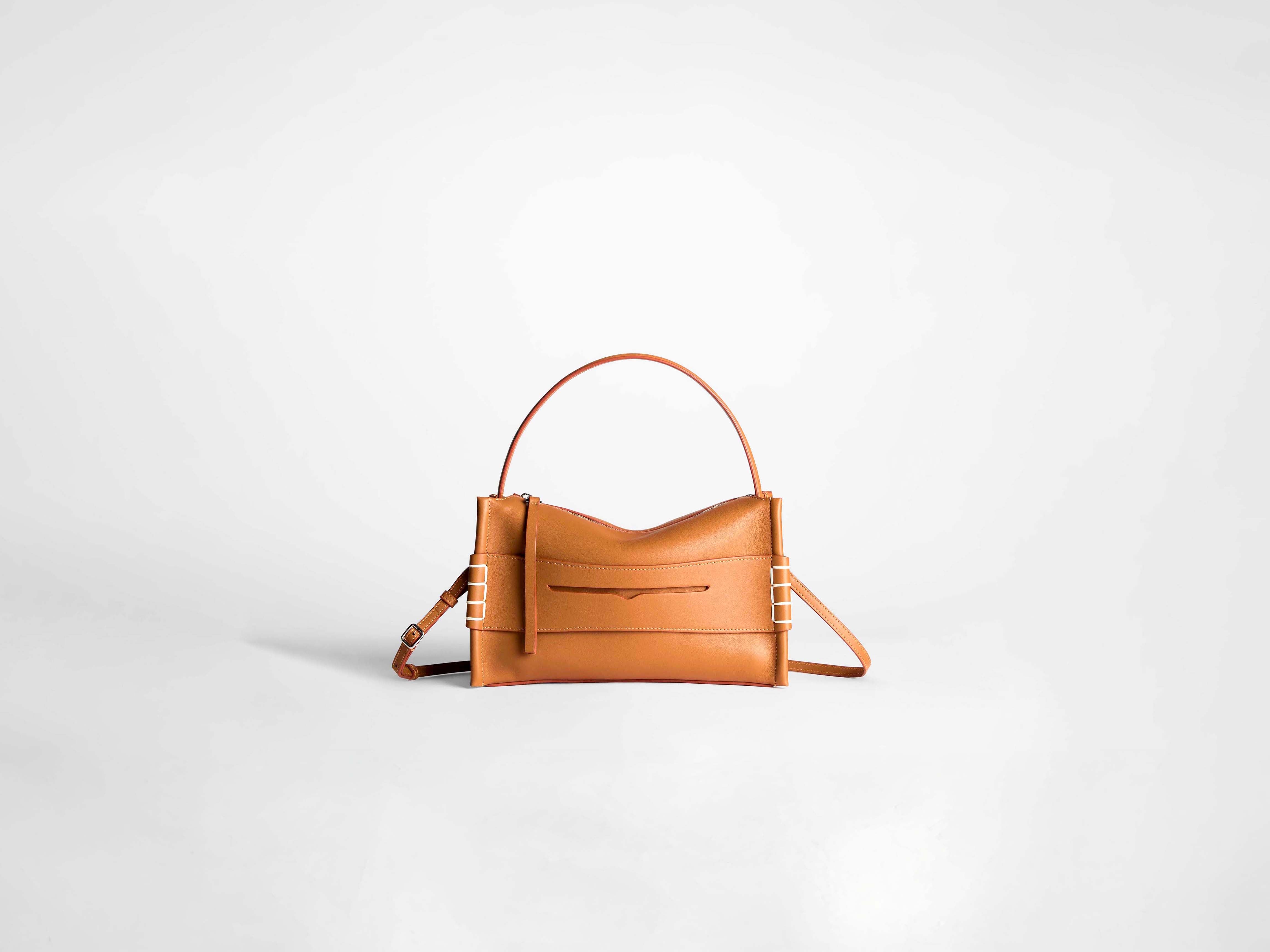 J.W.Anderson Small Loafer Tasche Tan Kalbsleder Umhängetasche