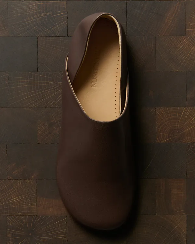 J.W.Anderson Slipper Mules Pantoletten Chocolate Brown Leder