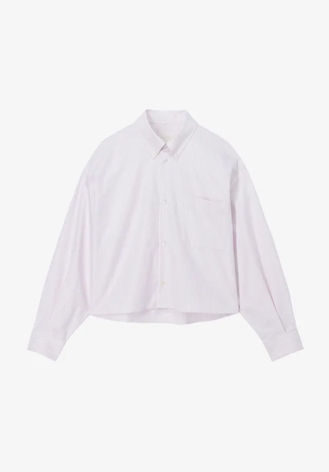 A.P.C. Oxford-Hemd kurz lila Bio-Baumwolle Gr.36