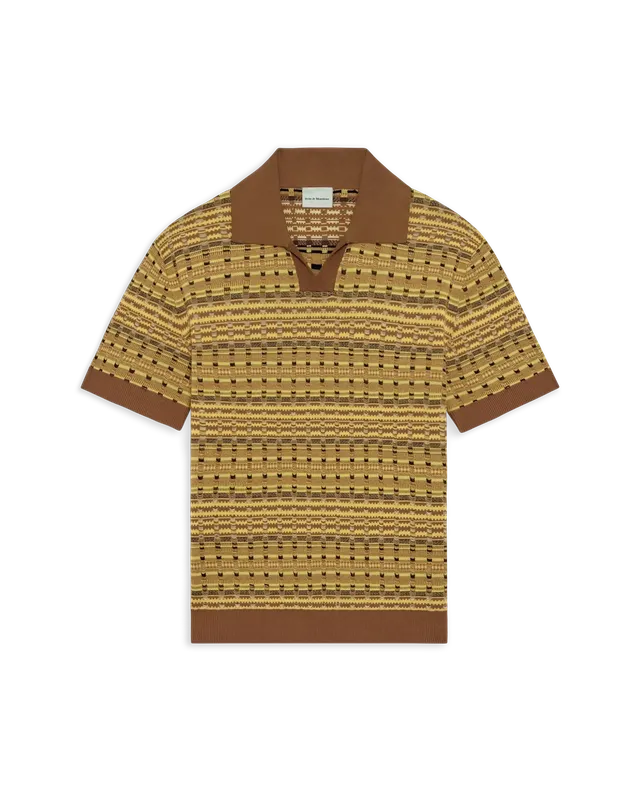 Drôle De Monsieur Polo Maille Coogie Polo Gelb Baumwolle