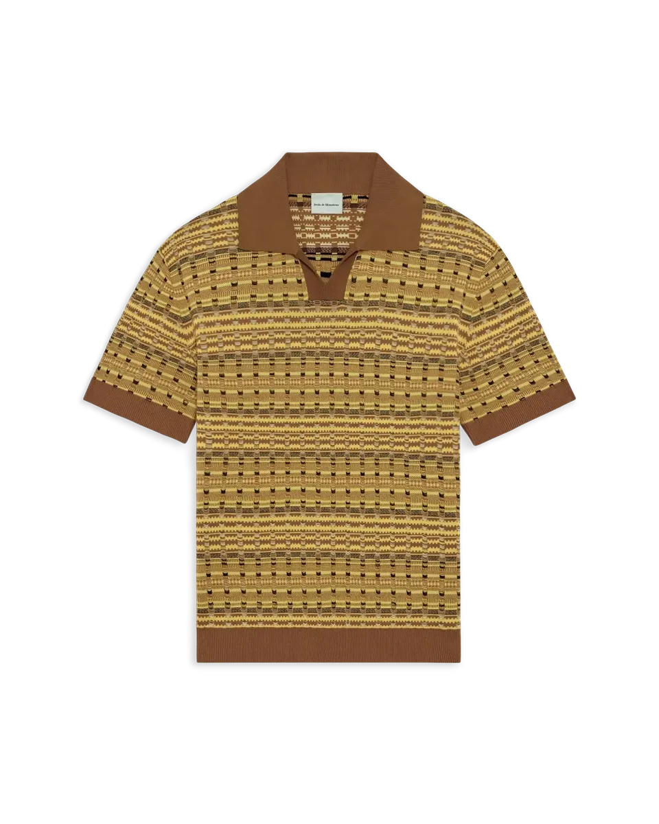 Drôle De Monsieur Polo Maille Coogie Polo Gelb Baumwolle