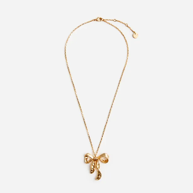 Self Portrait Mottled Gold Bow Halskette Gold 45cm