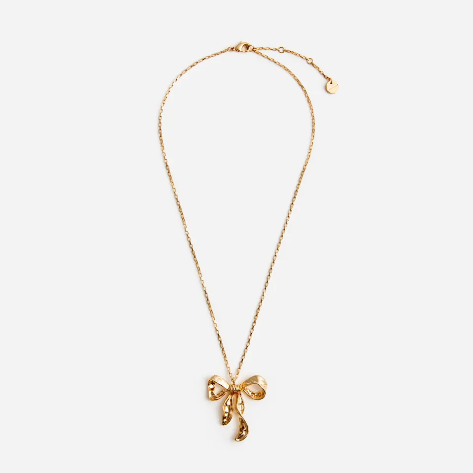 Self Portrait Mottled Gold Bow Halskette Gold 45cm