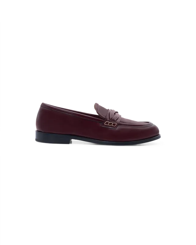 Drôle De Monsieur Mocassin Tresse Loafer Burgundy Rindsleder