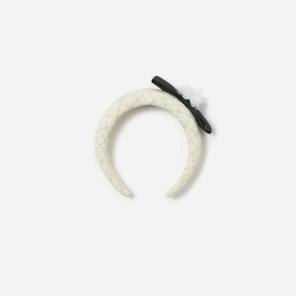 Self Portrait Haarband Creme Boucle Schleife One Size