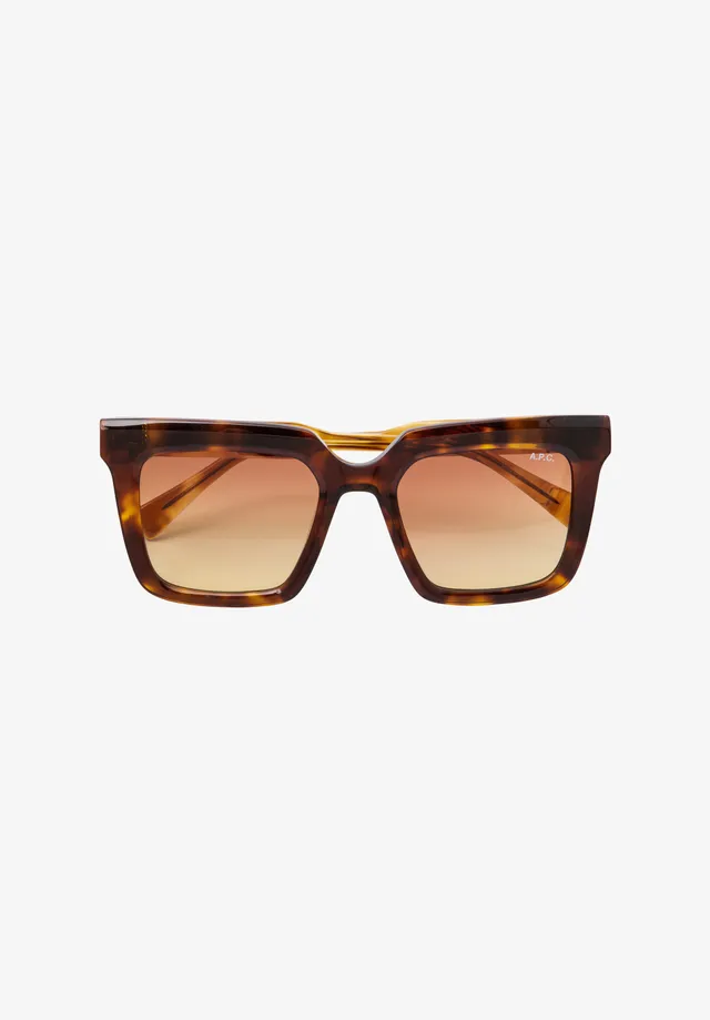 A.P.C. Les Carrées Sonnenbrille braun TU UV-Schutz