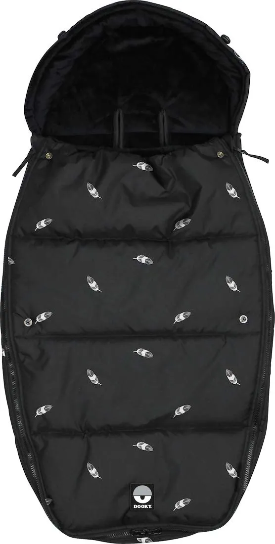 Dooky Silver Feather Fußsack L schwarz 98x50 Winter