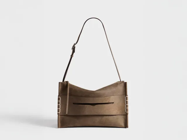 J.W. Anderson Messenger Loafer Bag Dunkeltaupe Velours