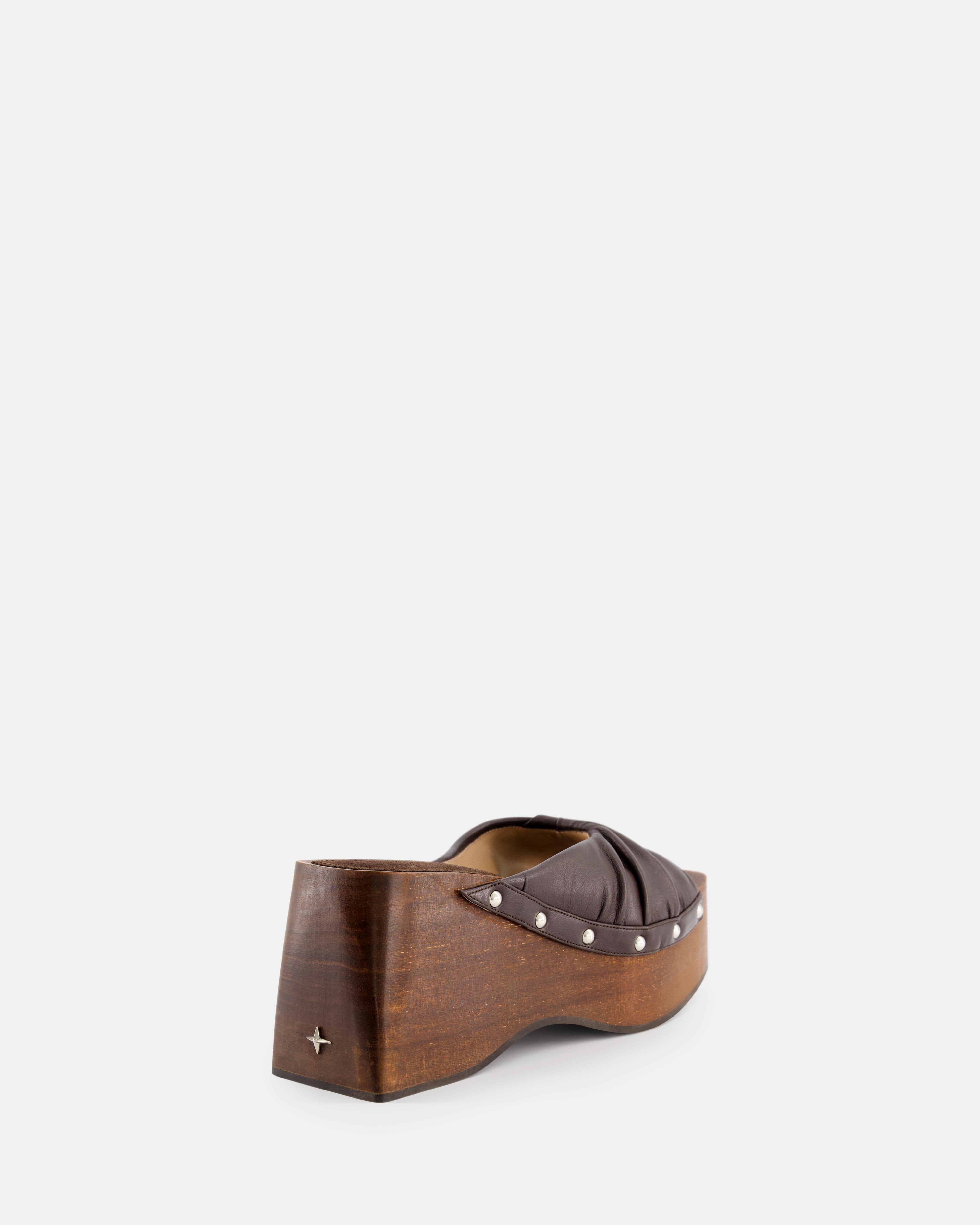 Nodaleto Bulla Mellow Wedge Clogs Braun 80 mm