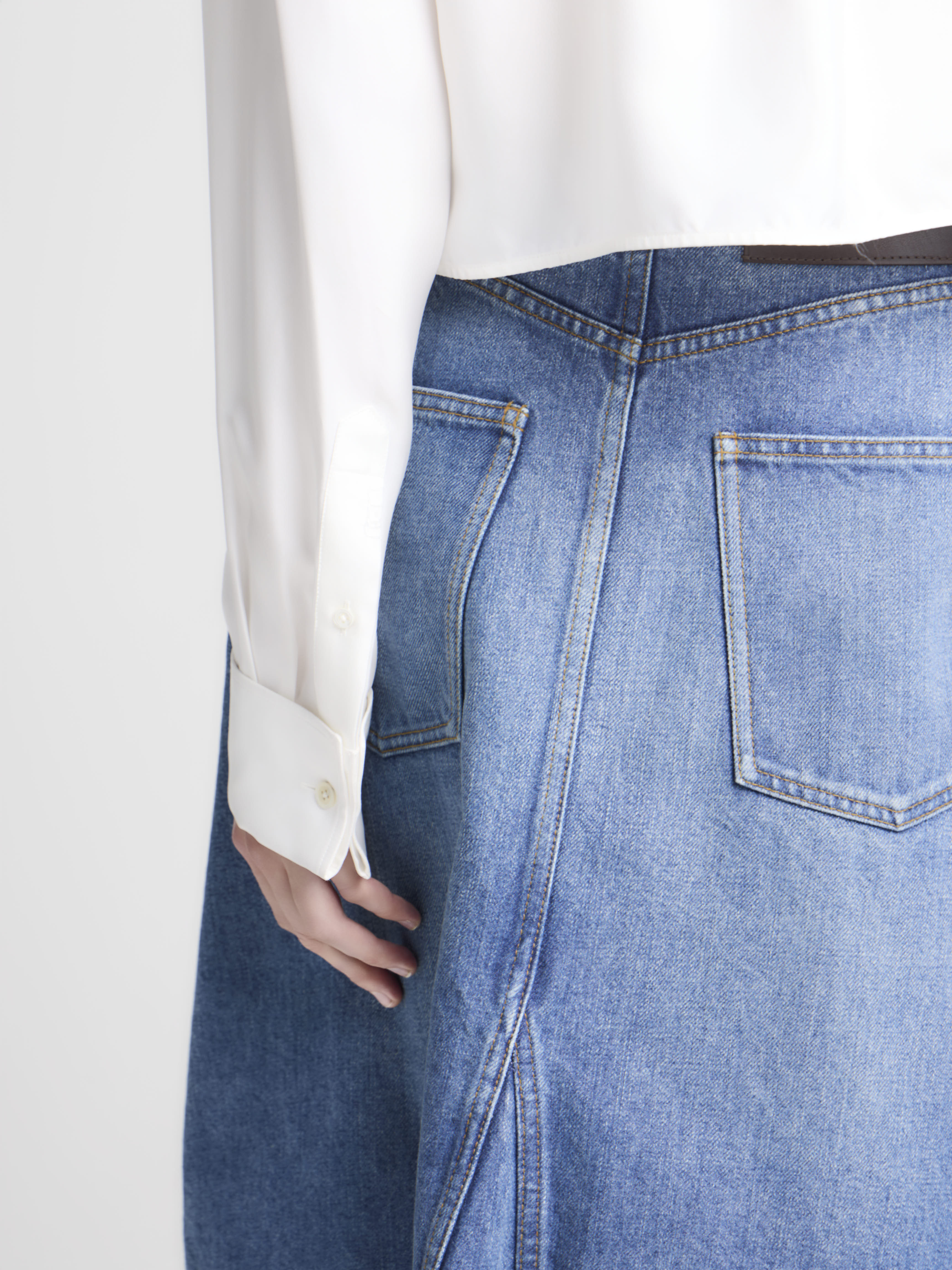 J.W.Anderson Drop Front Rock Vintage Blue Denim Damen