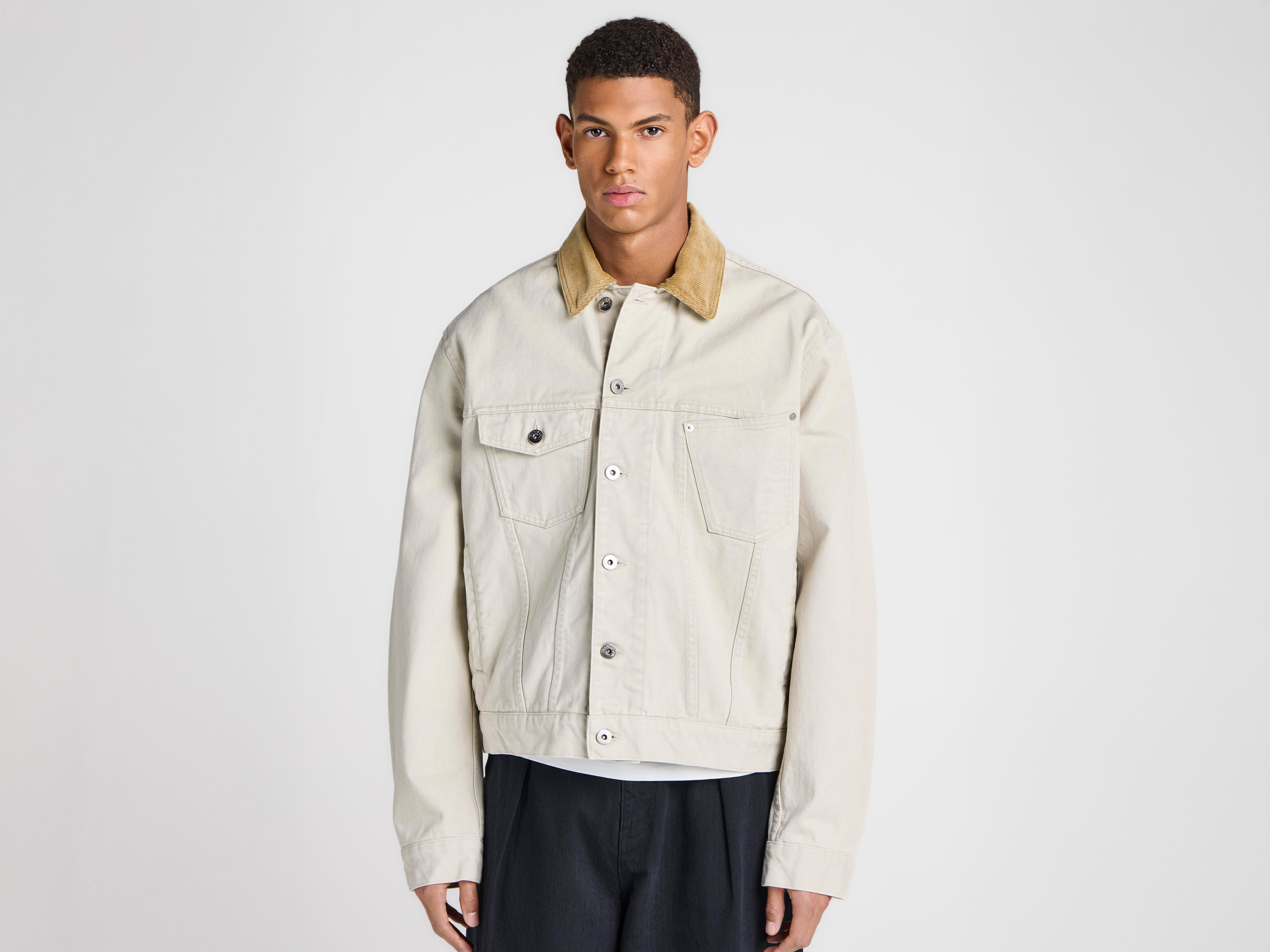 J.W.Anderson Corduroy Collar Jeansjacke Ecru