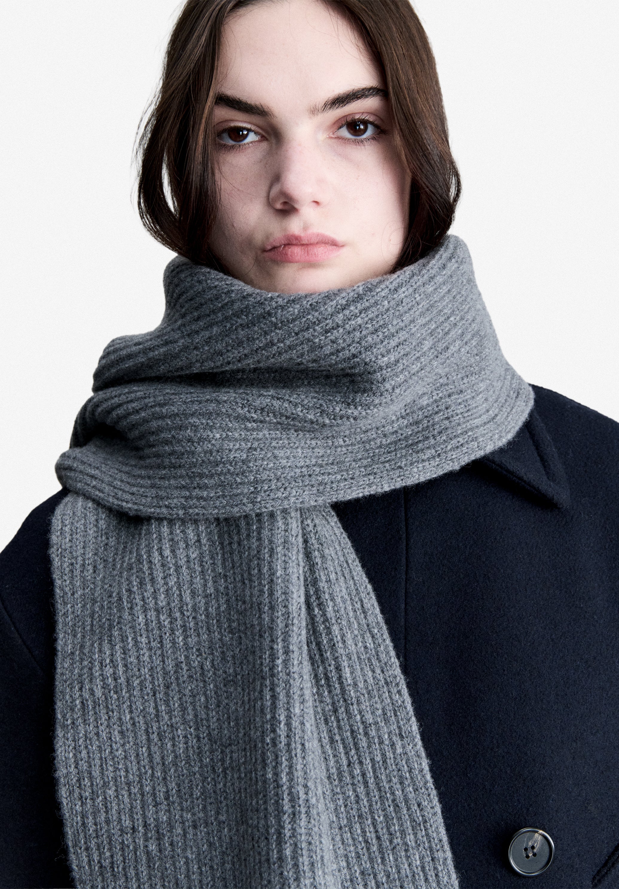A.P.C. Schal Kaschmir TU Rippenstrick