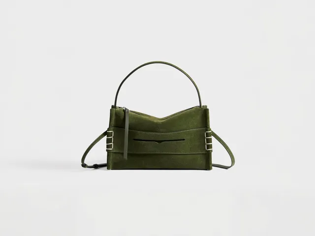 J.W.Anderson Bags Loafer Tasche Khaki Veloursleder