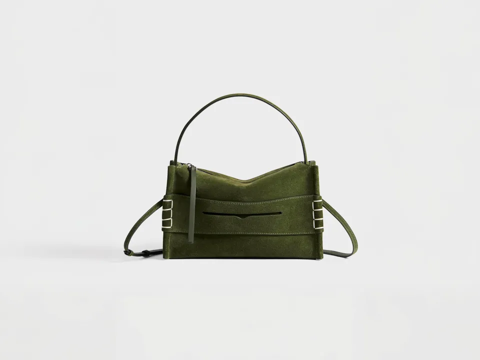 J.W.Anderson Bags Loafer Tasche Khaki Veloursleder