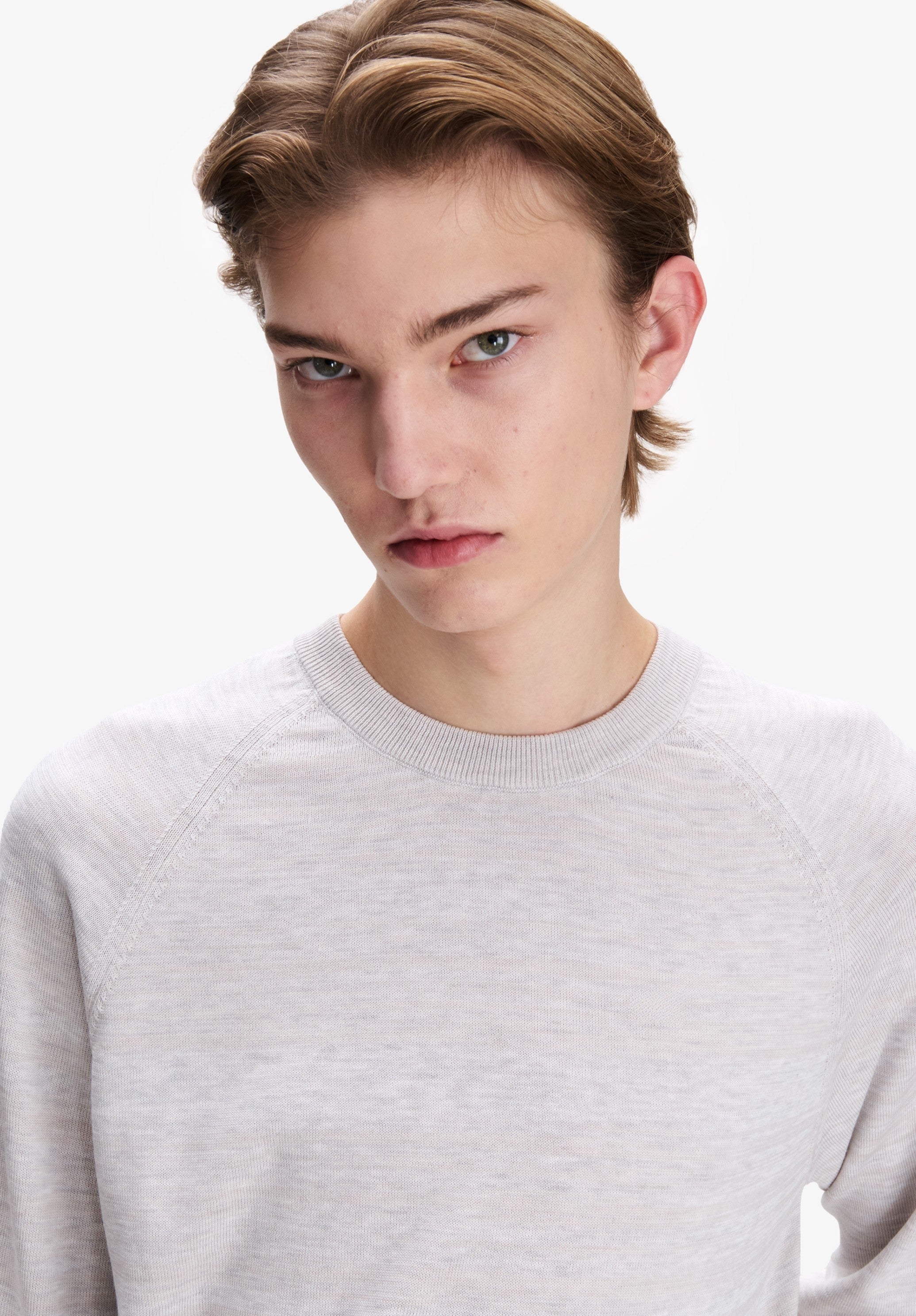 A.P.C. Pullover Merinowolle Rundhals Raglan Pulli