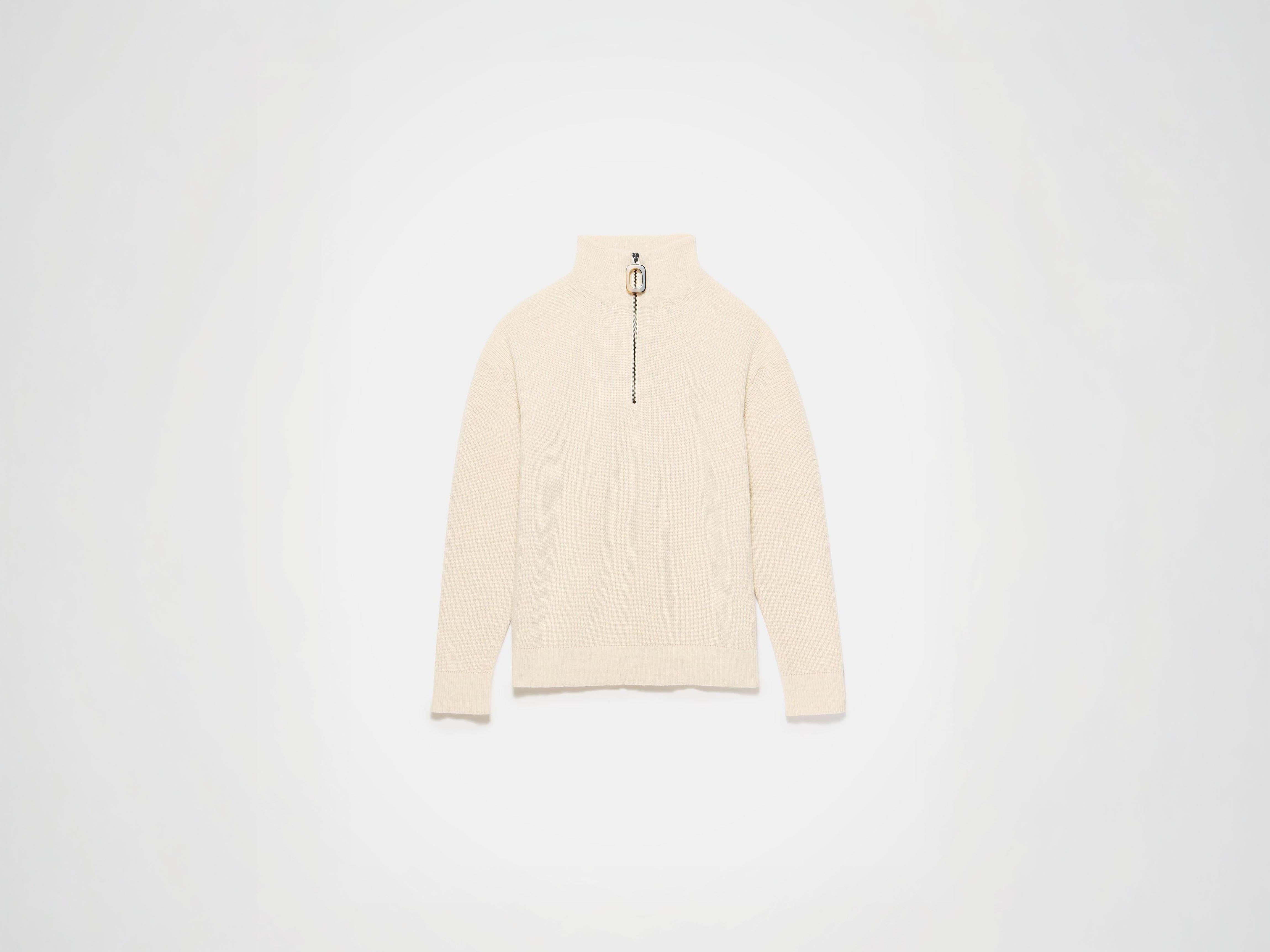 J.W.Anderson Knitwear Half Zip Jumper Pullover Ivory