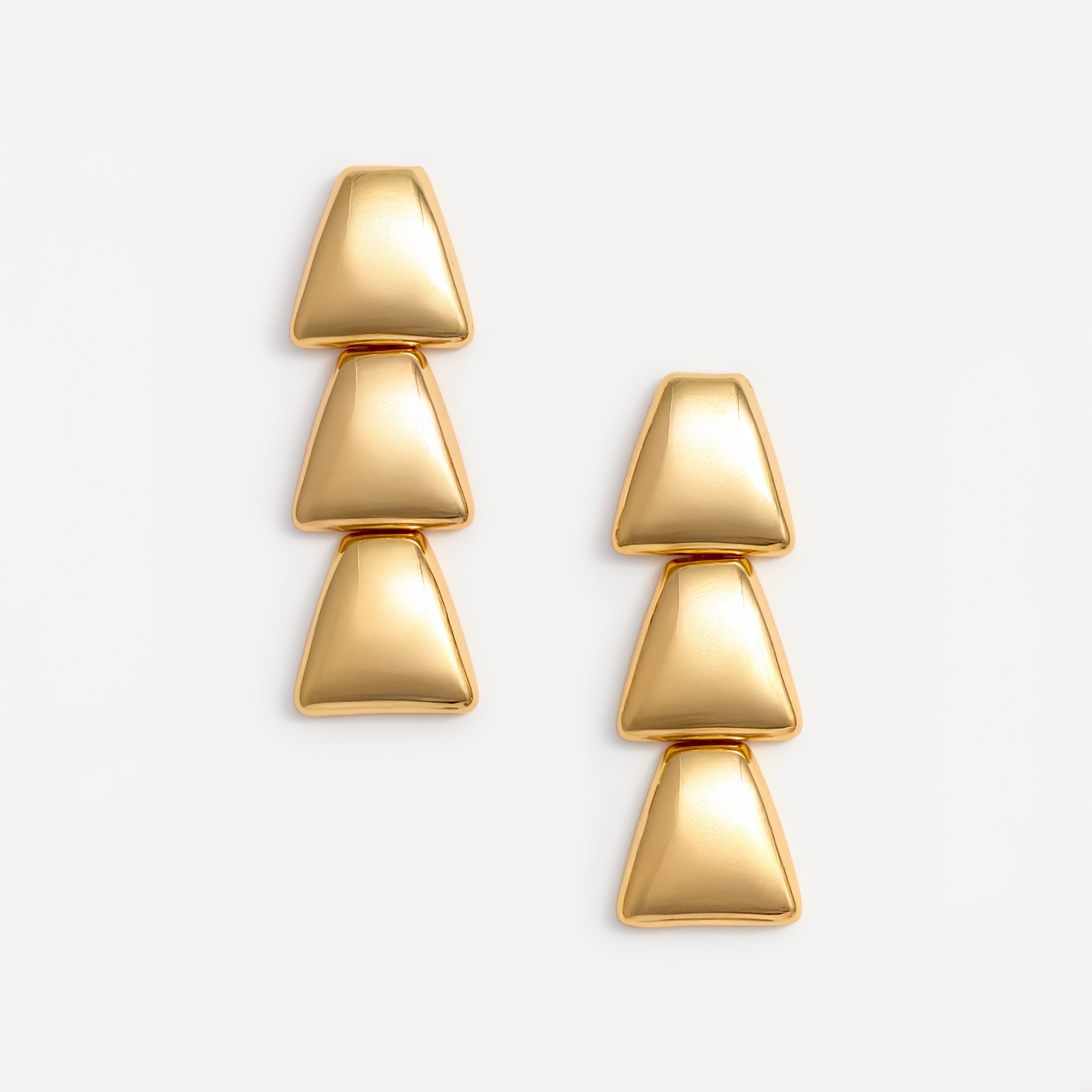 Self Portrait Tiered Bell Ohrringe Gold Hänger 8,4 cm