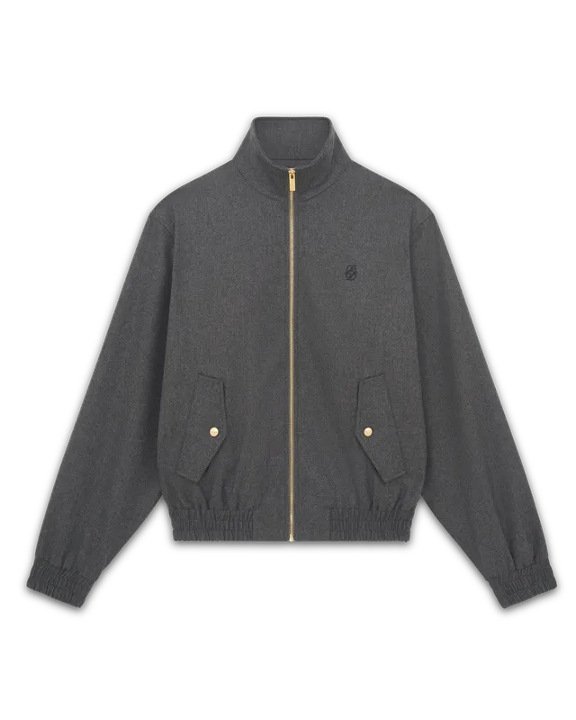 Drôle De Monsieur Track Jacket Flanelle Jacke Grau Wolle