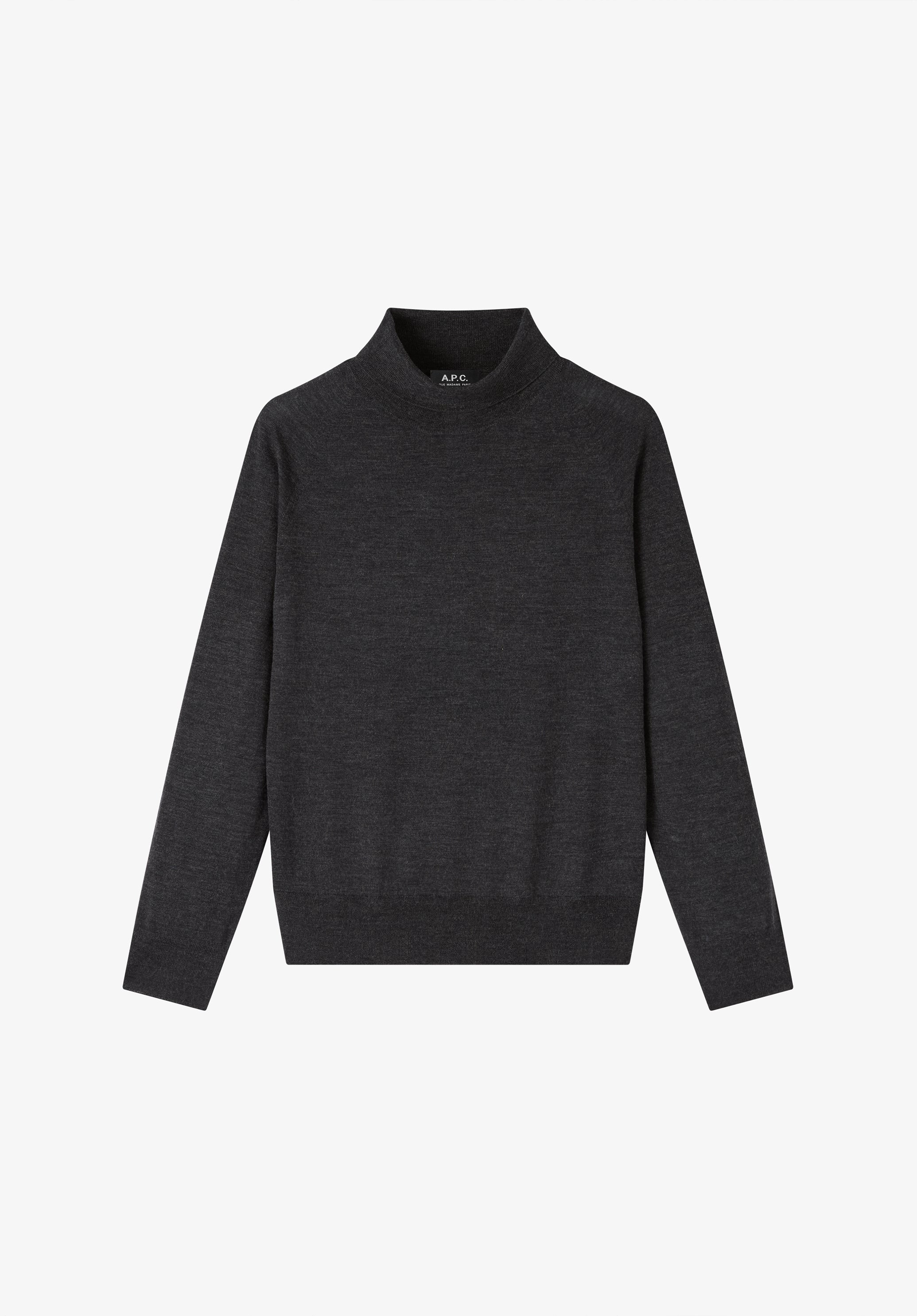 A.P.C. Knitwear Rollkragenpullover anthrazit Wolle