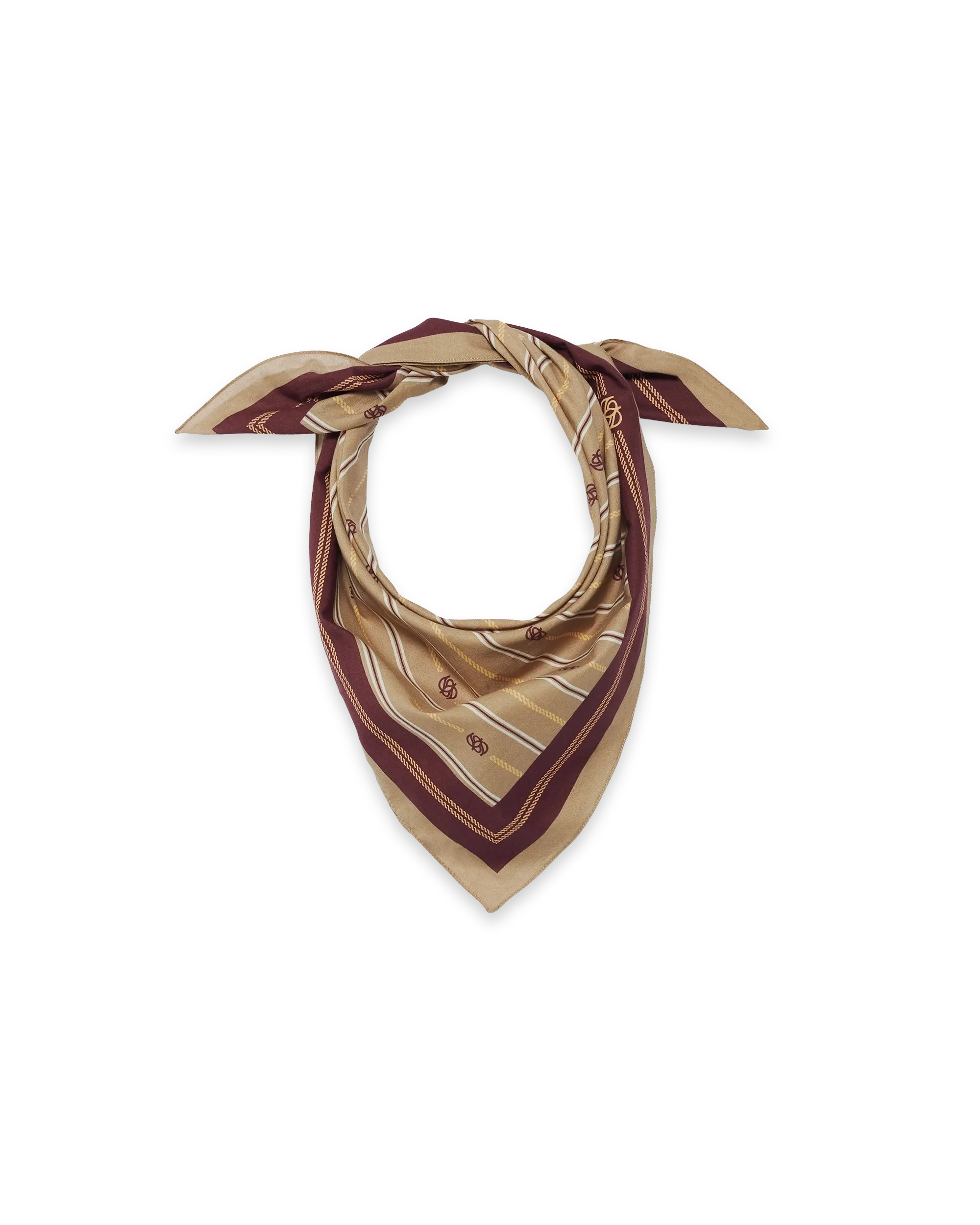 Drôle De Monsieur Le Foulard Bandana beige 60x60