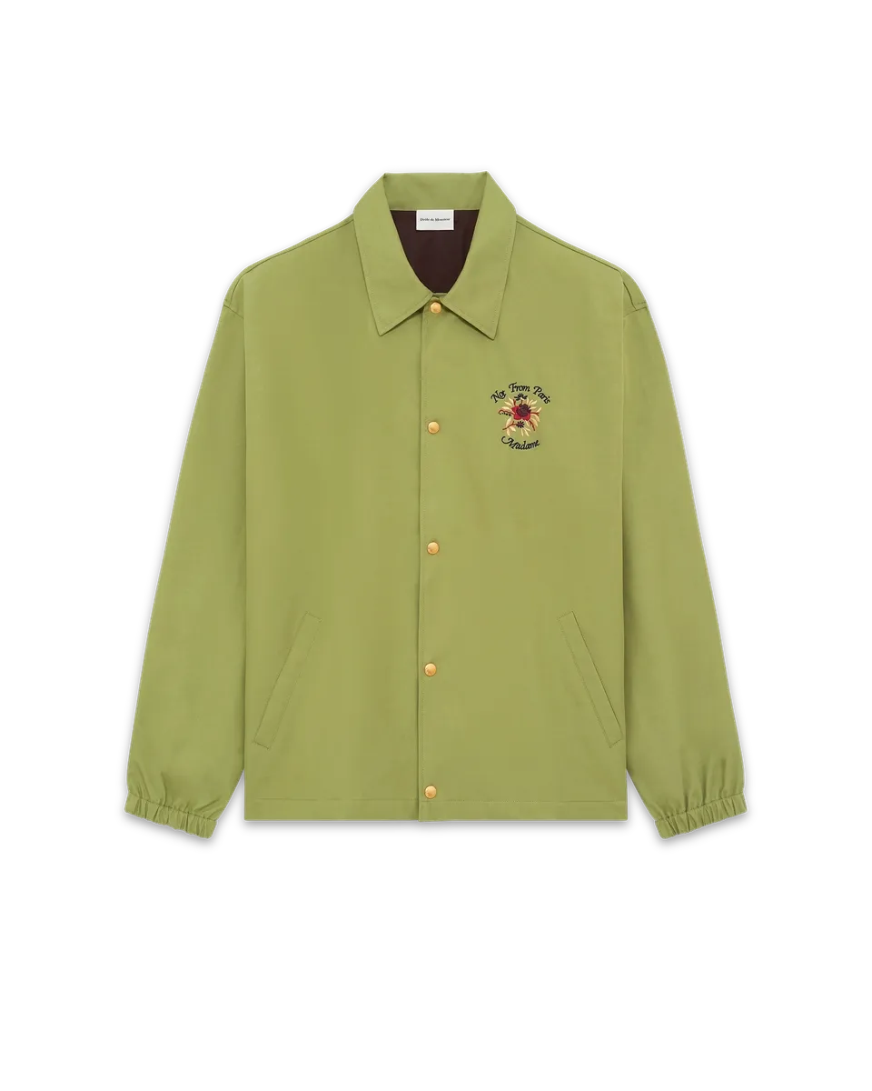 Drôle De Monsieur Outerwear Slogan Rose Jacke Oliv Baumwolle
