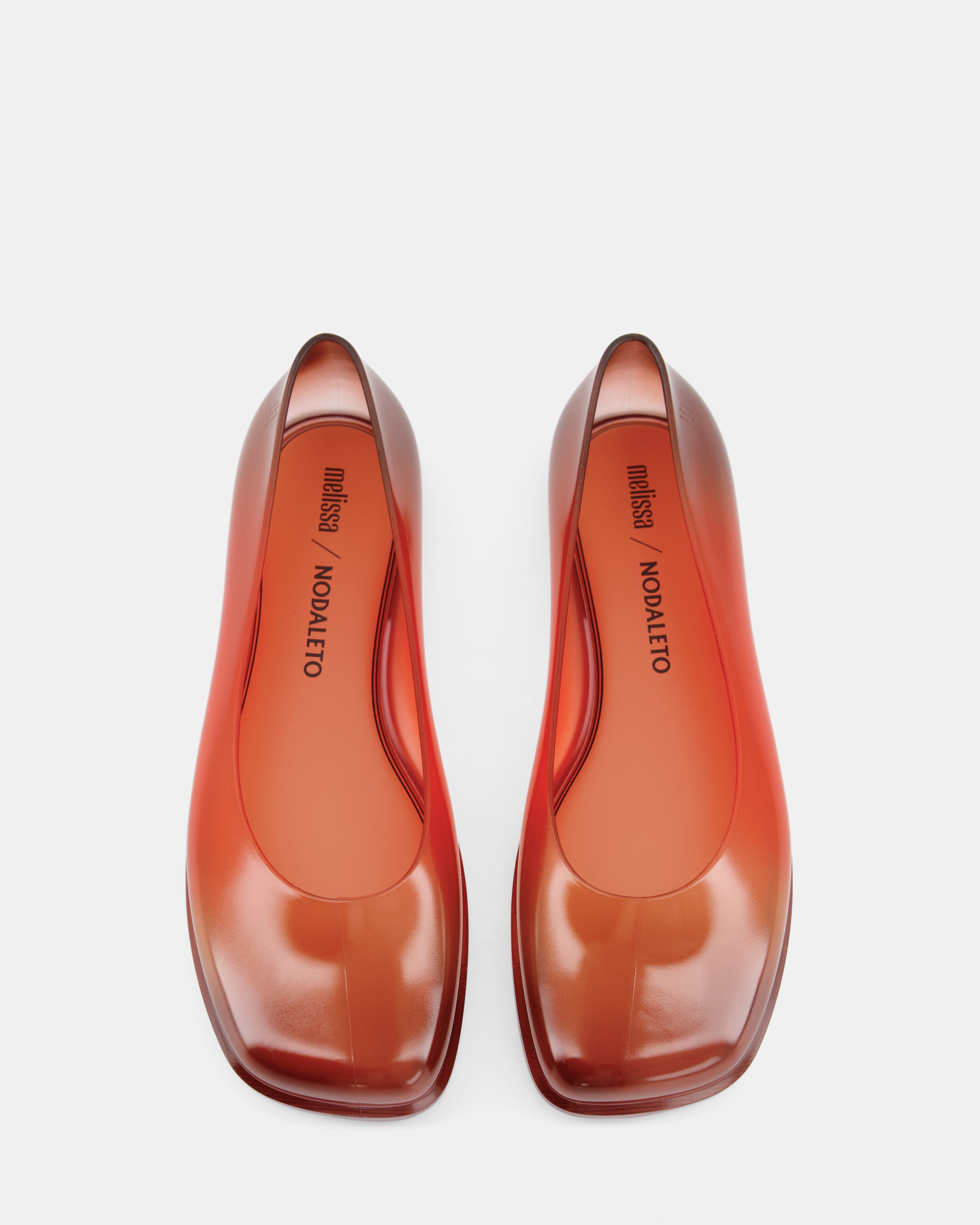 Nodaleto x Melissa Ruby Ballerinas Orange Tangerine Sunset