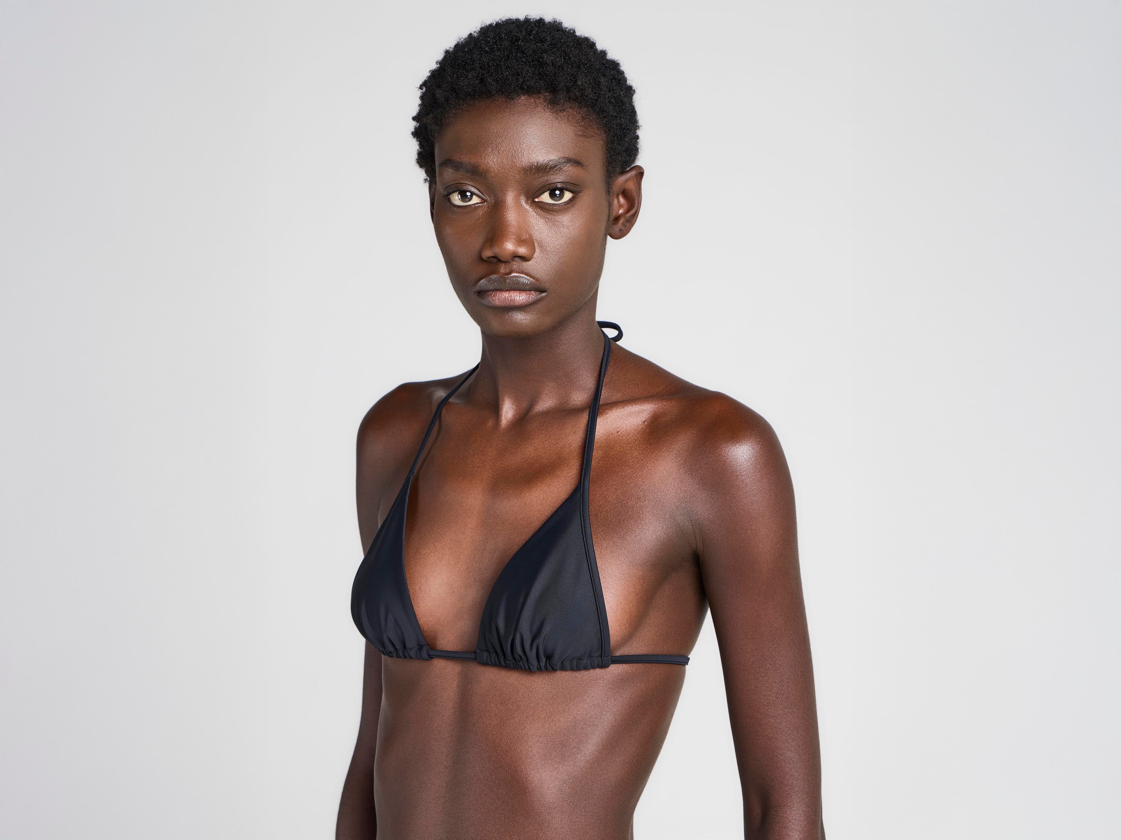 J.W.Anderson Swim Bikini-Oberteil Schwarz Orange Triangel
