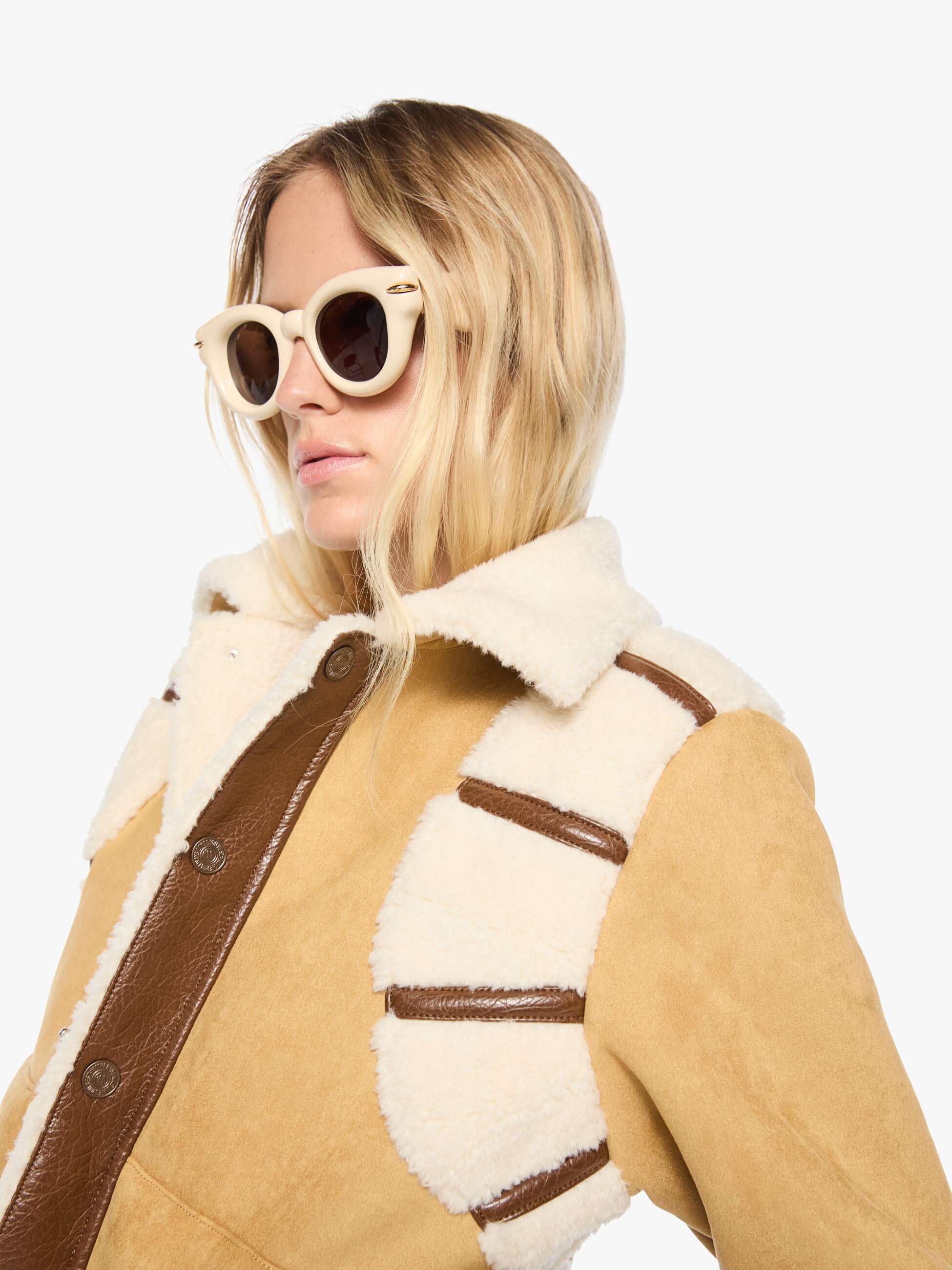 Mother The Tripper Puffer Jacke Mixed Media Khaki