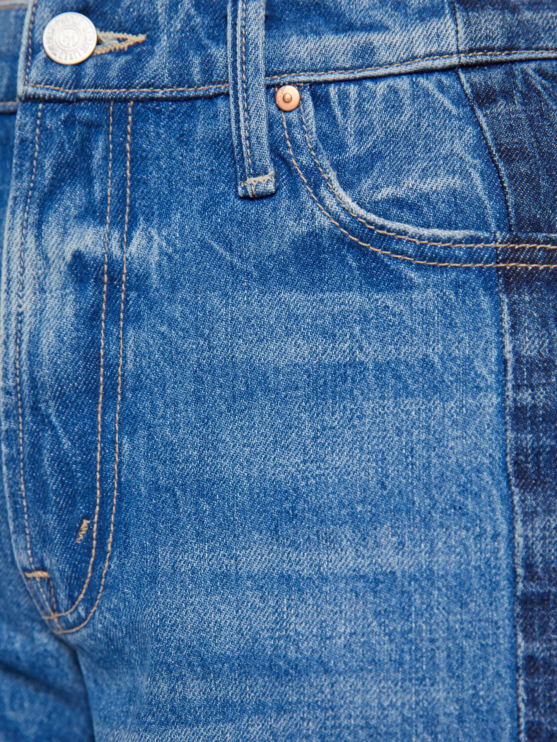 Mother Mid Rise Maven Bermuda Fray Shorts Double Stacked