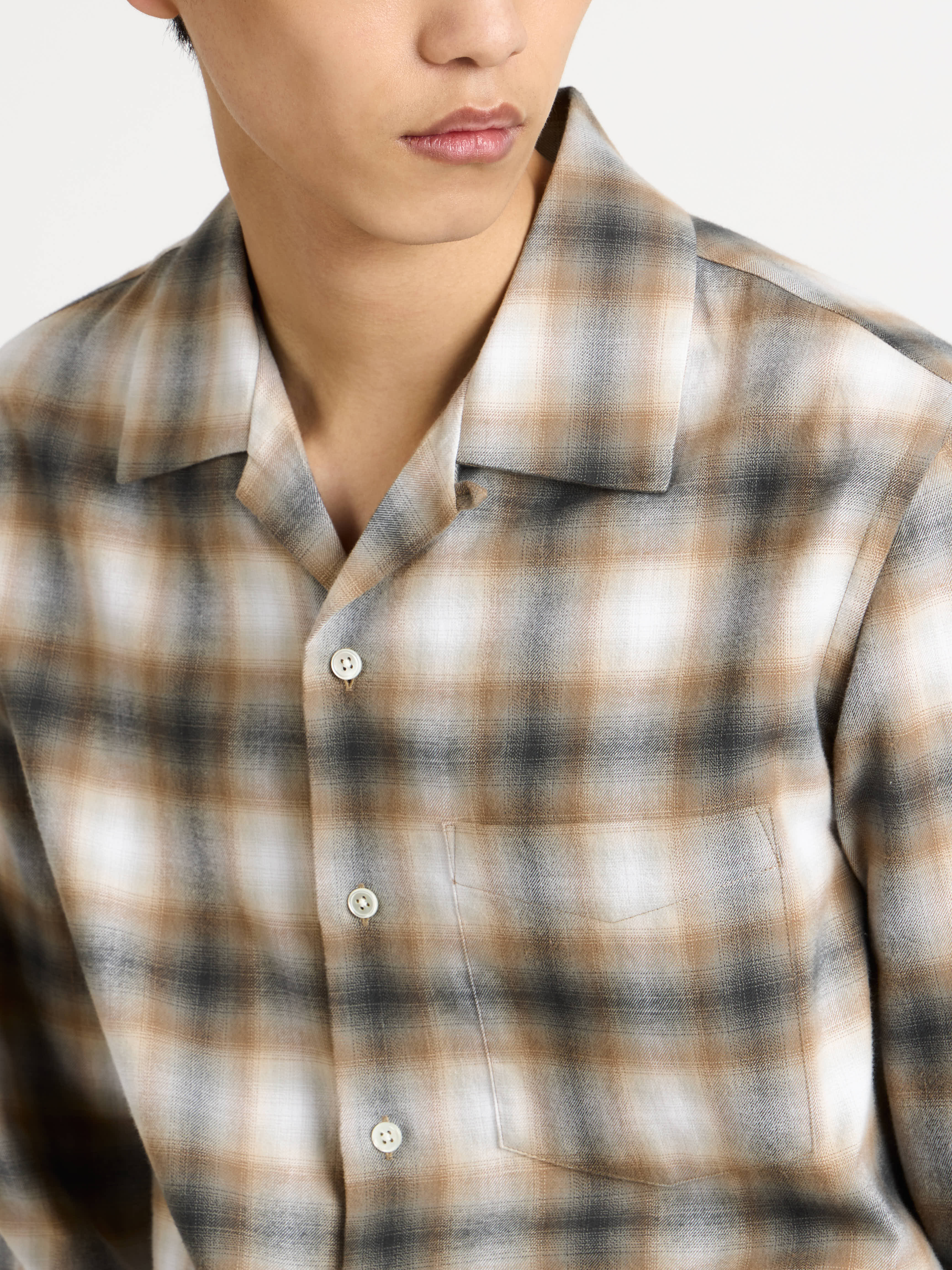 J.W.Anderson Gradient Flanellhemd Biscuit Herren