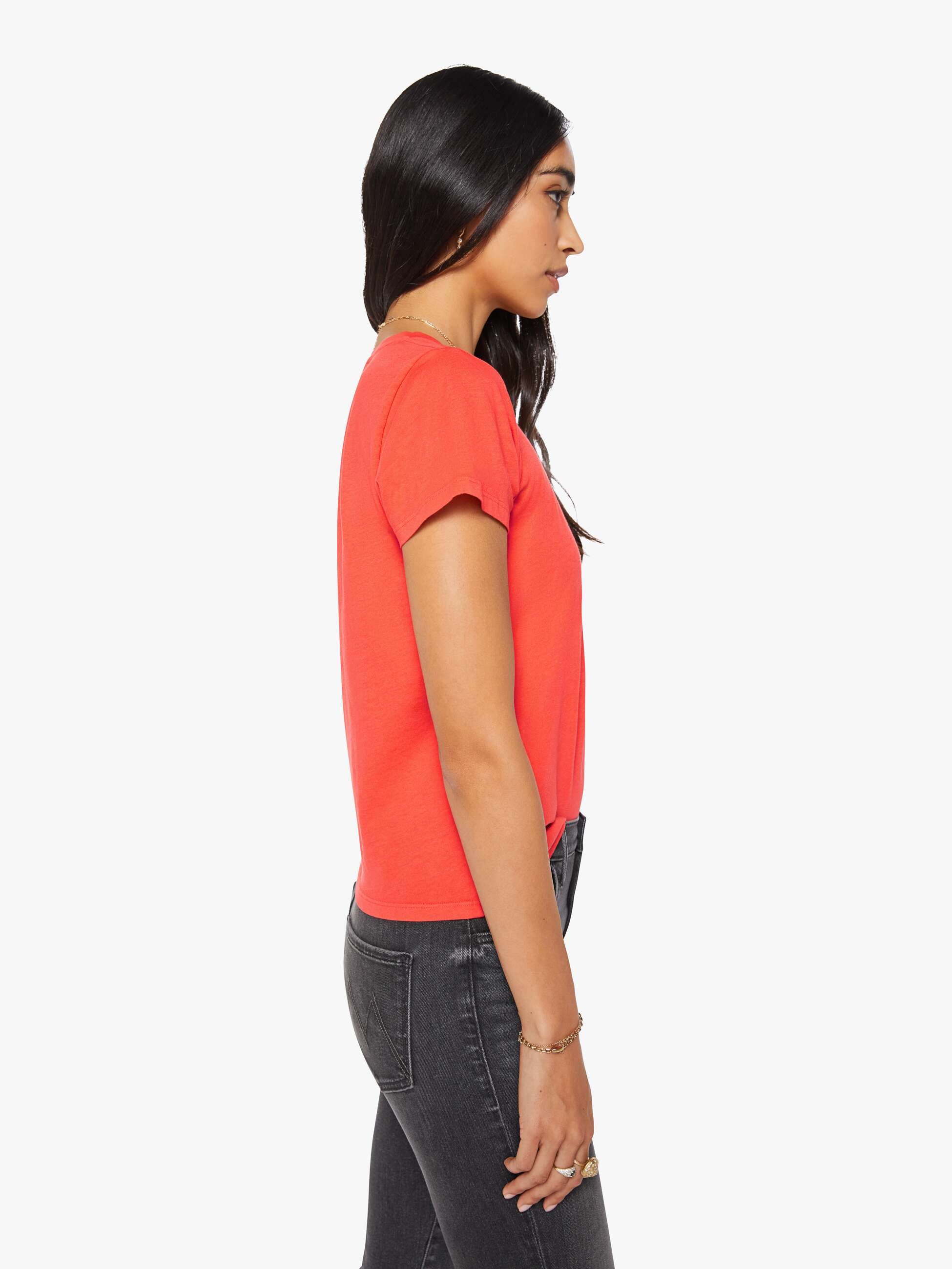 Mother Lil Goodie Goodie Mandarin Red T-Shirt Supima Orange