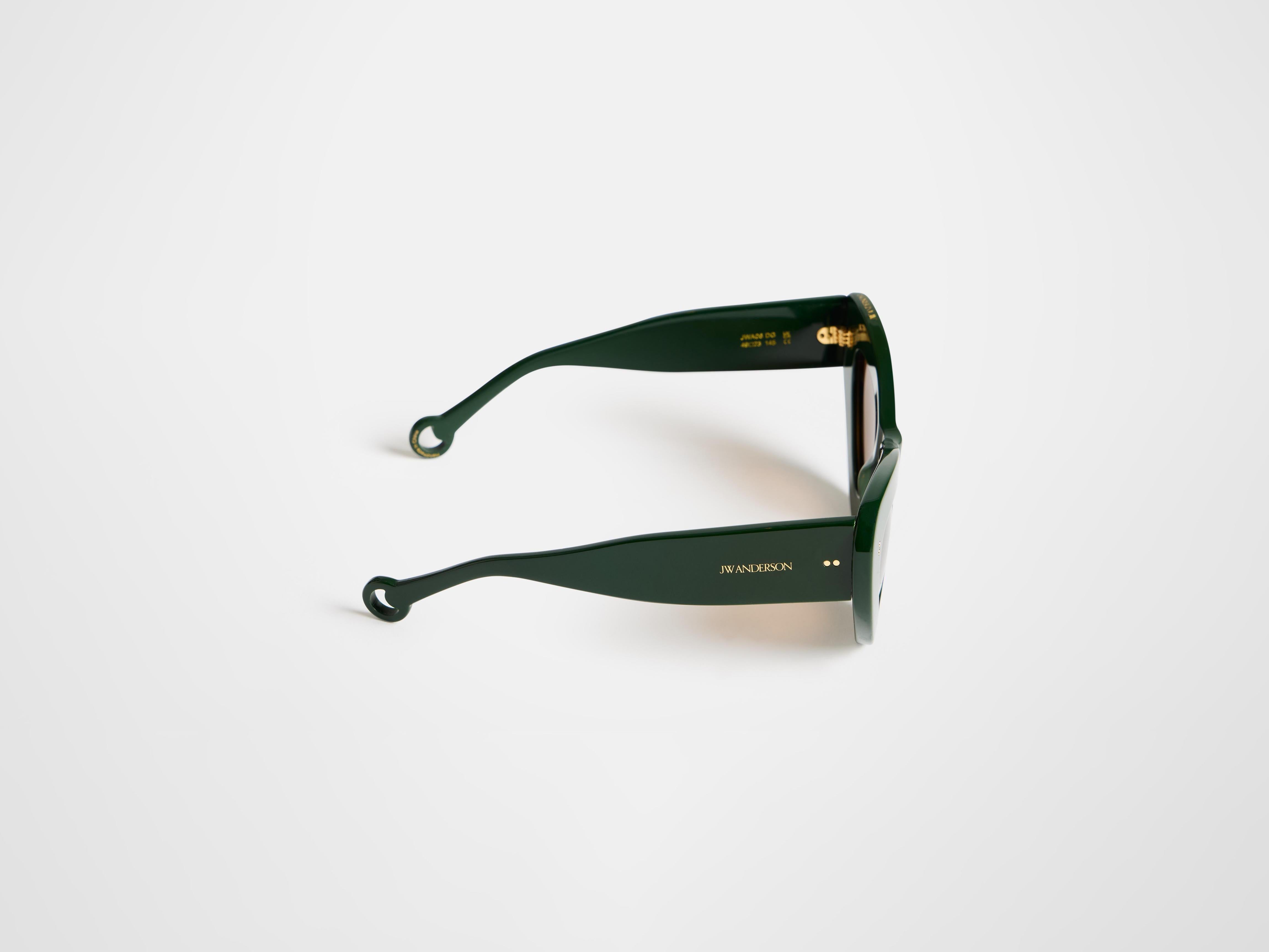J.W.Anderson JWA06 Butterfly Sonnenbrille Forest Green Acetat Unisex